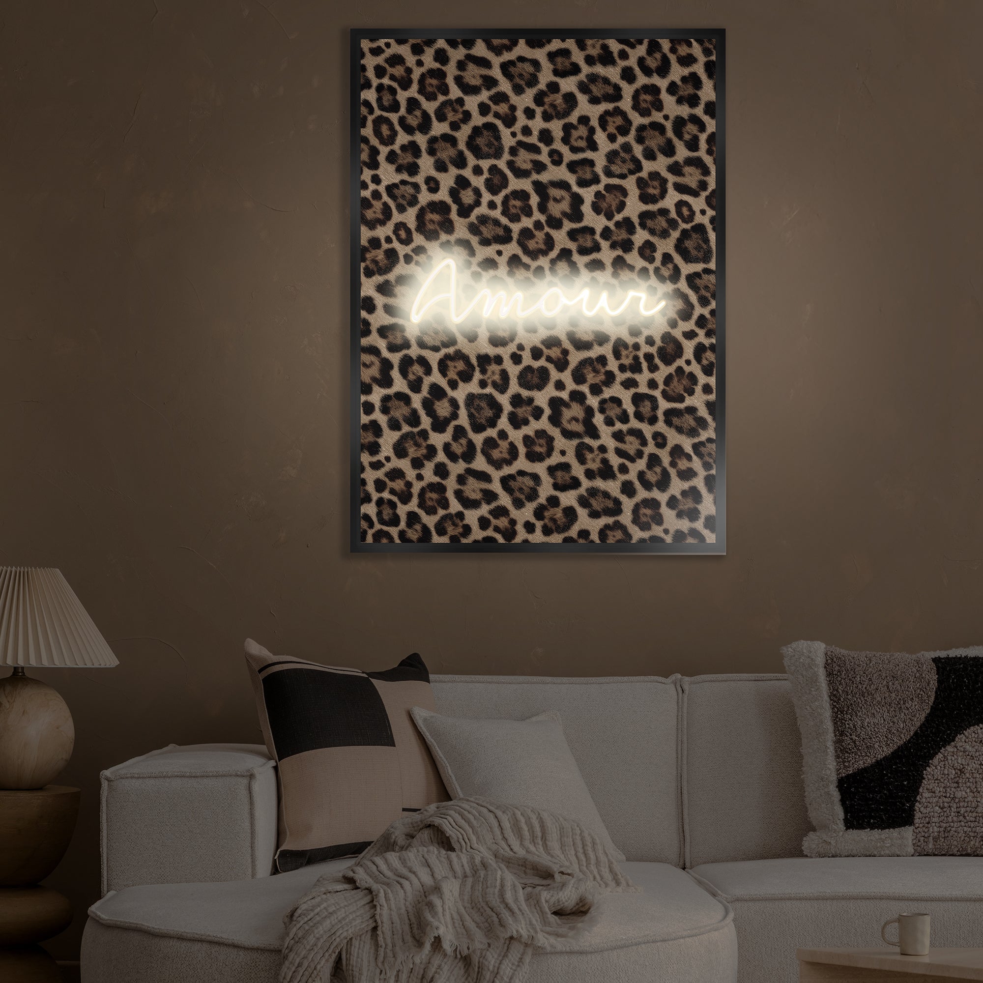 Tableau néon Leo Amour