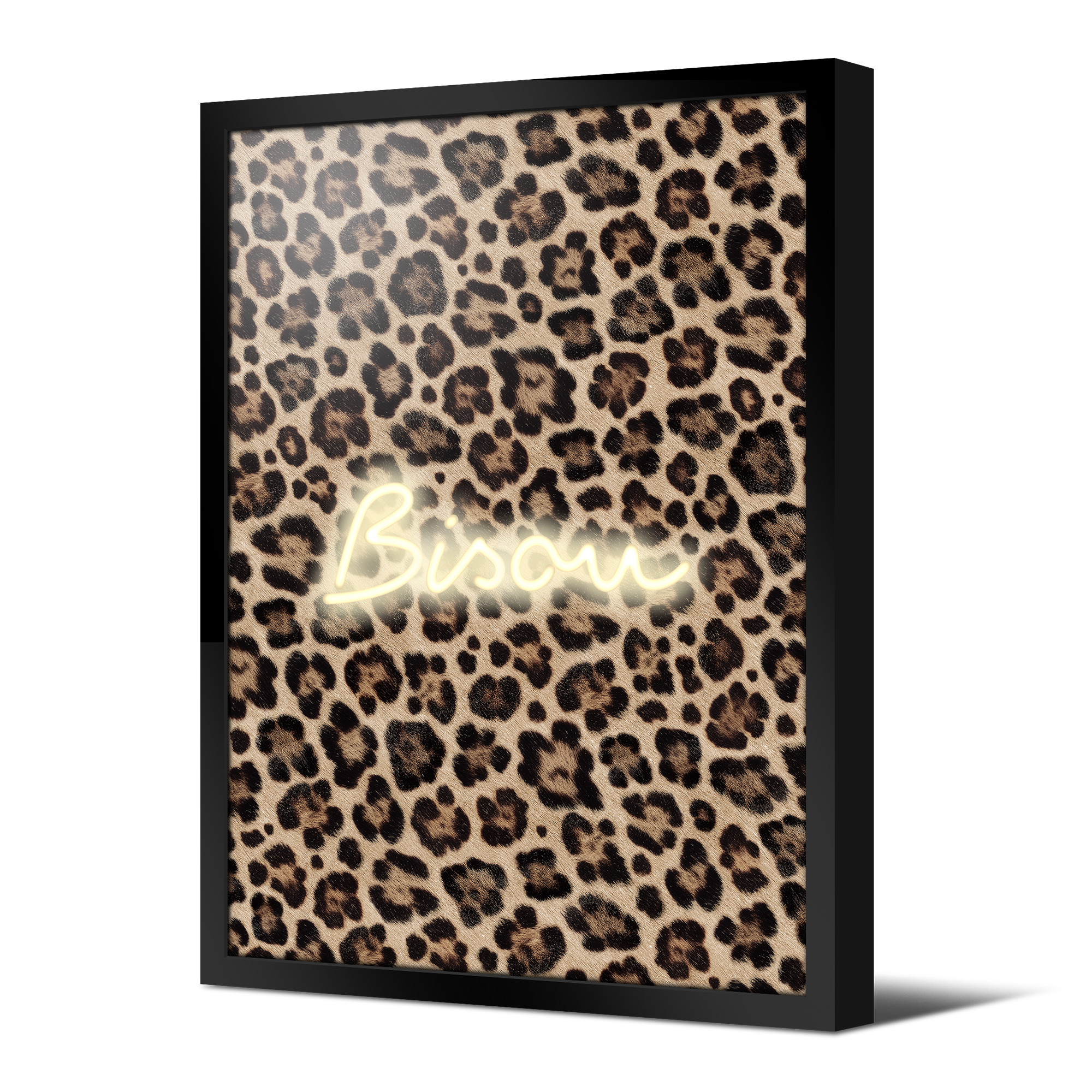 Tableau néon Leo Bisou