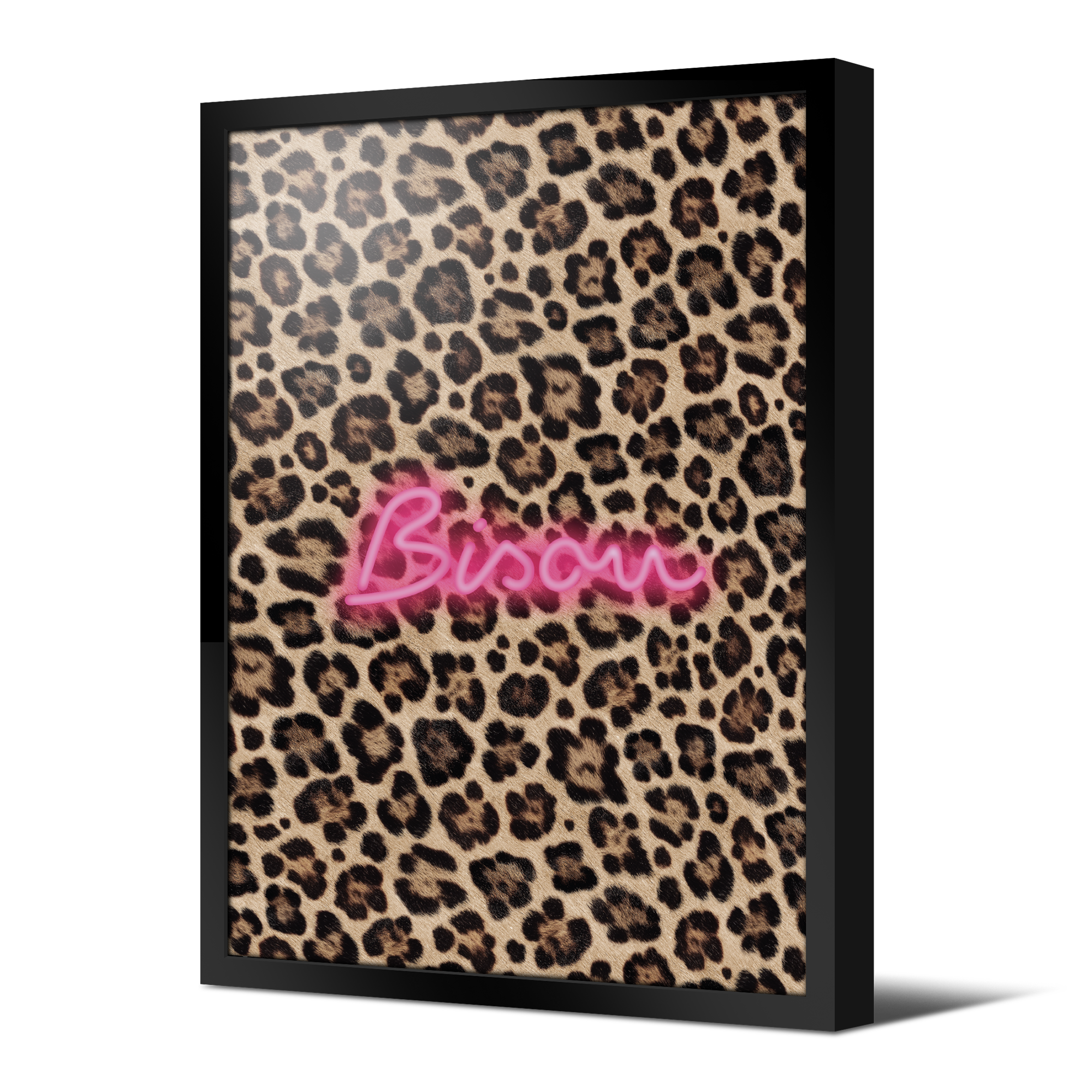 Tableau néon Leo Bisou