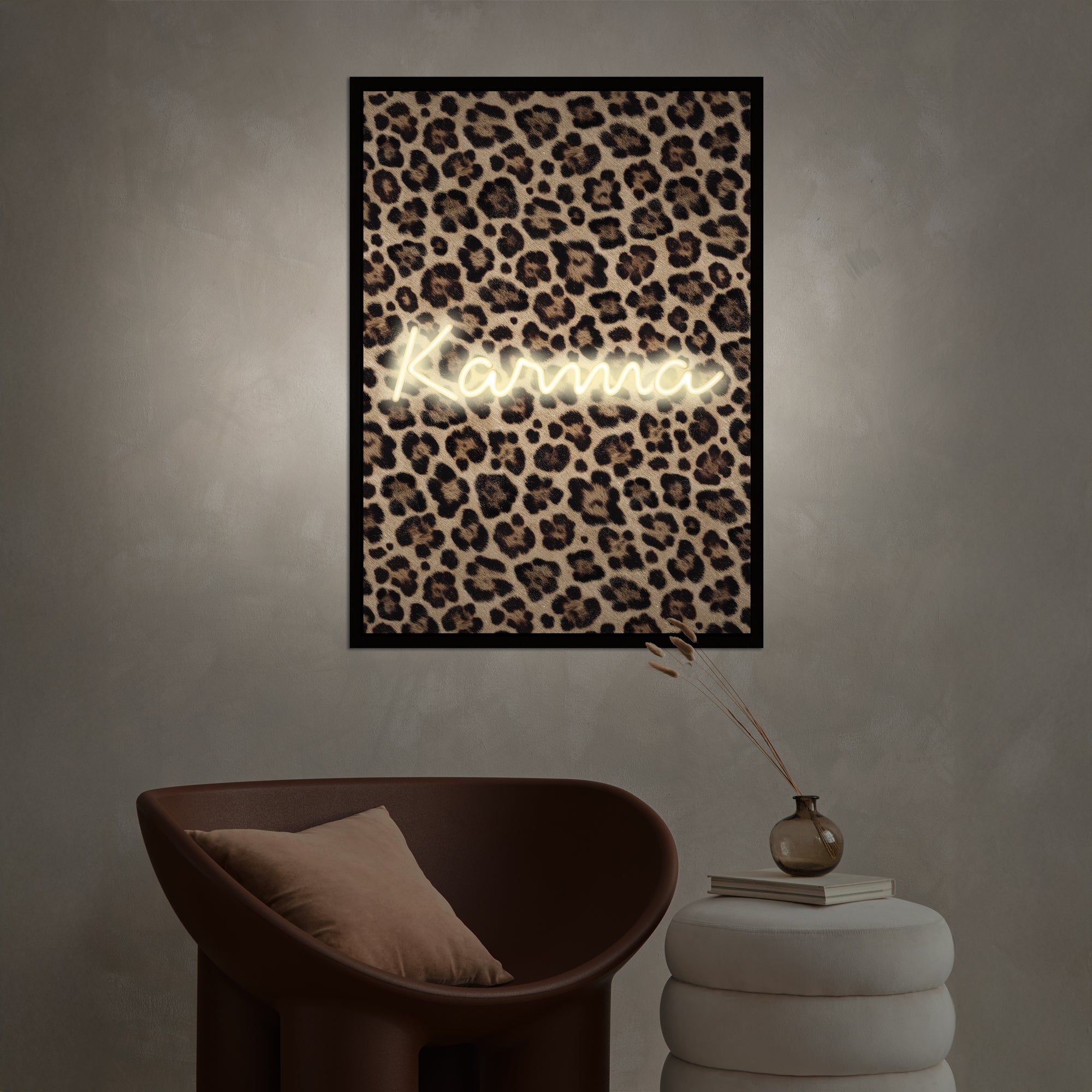 Tableau néon Leo Karma