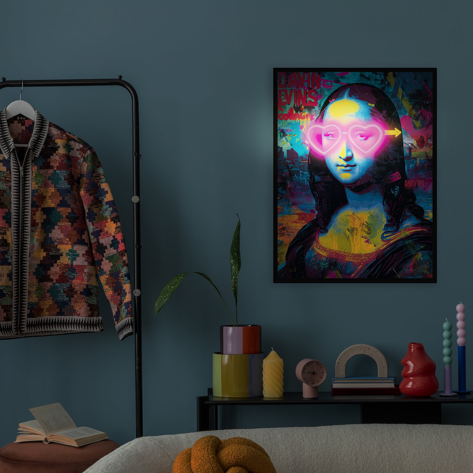 Tableau néon Joconde Lunettes