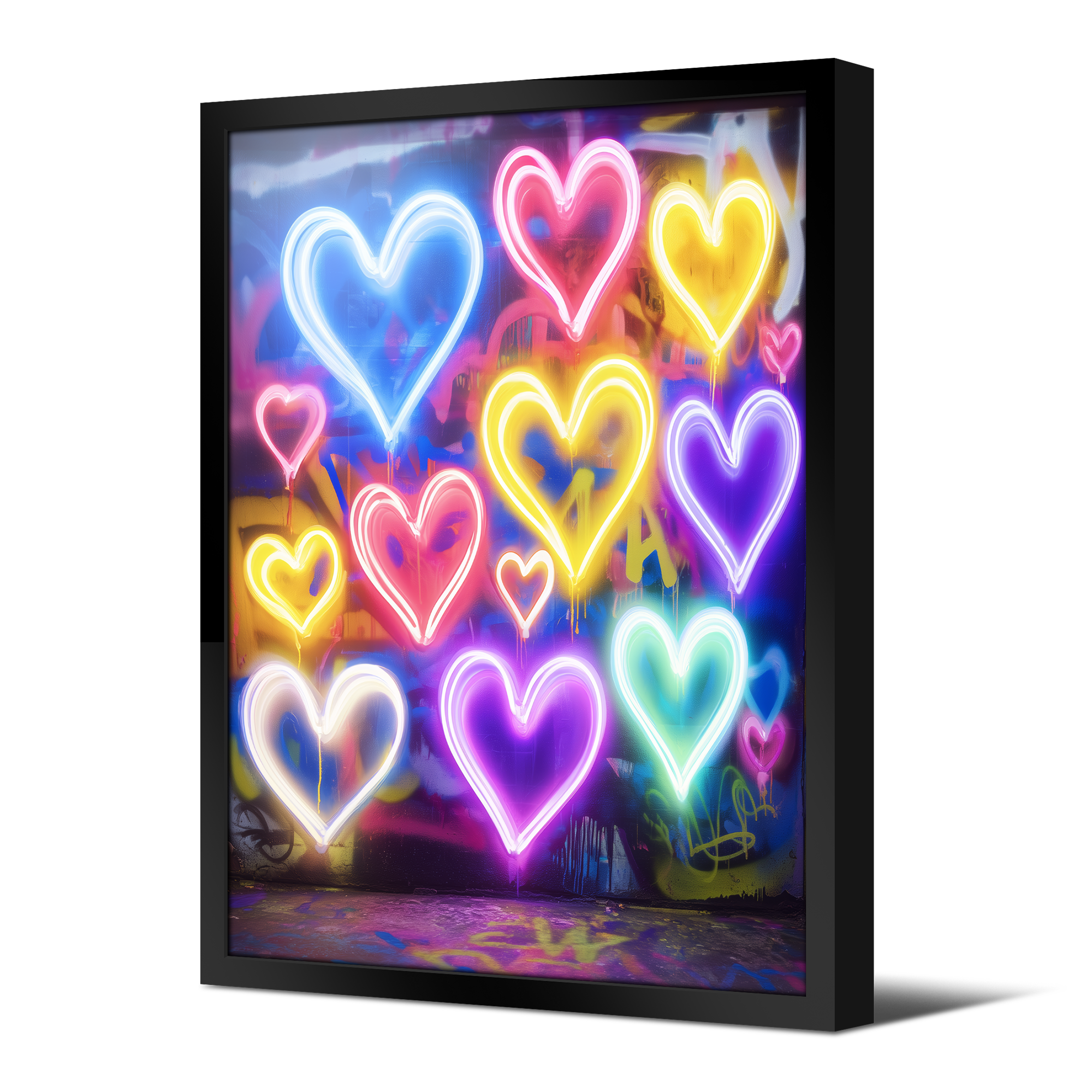 Tableau néon Color Heart