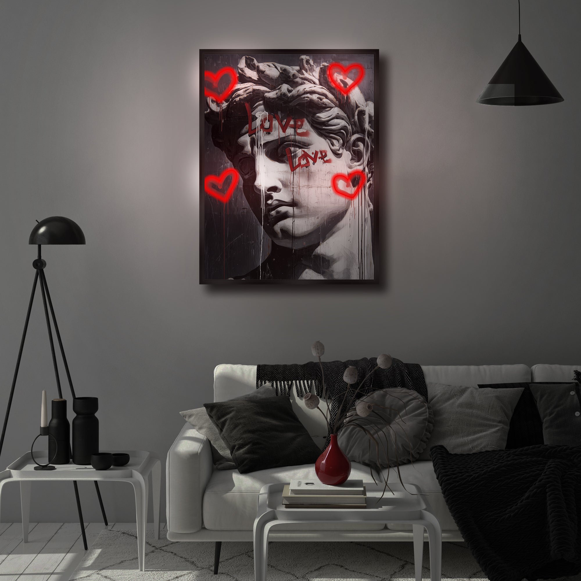 Tableau néon David Love