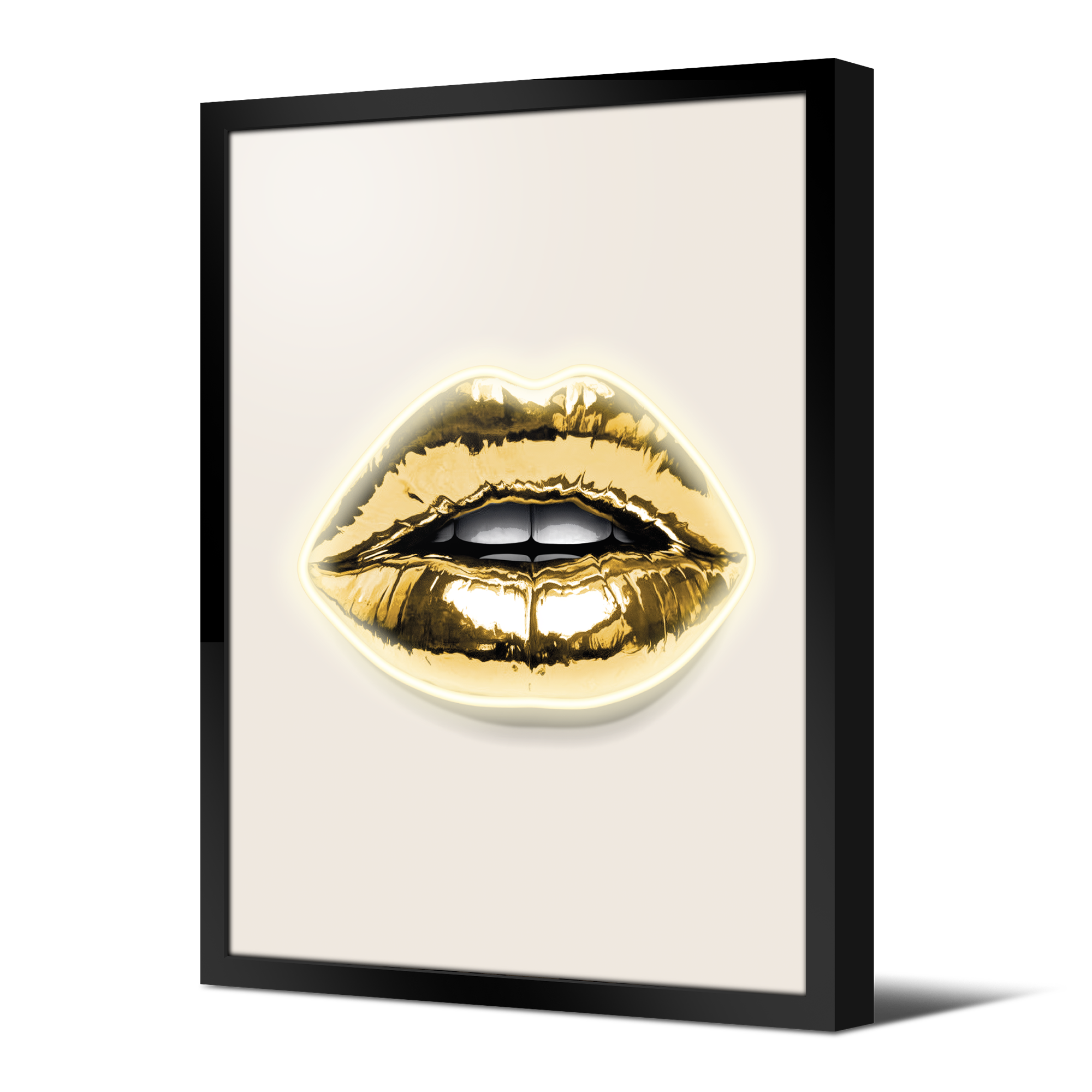 Tableau néon Yellow Lips