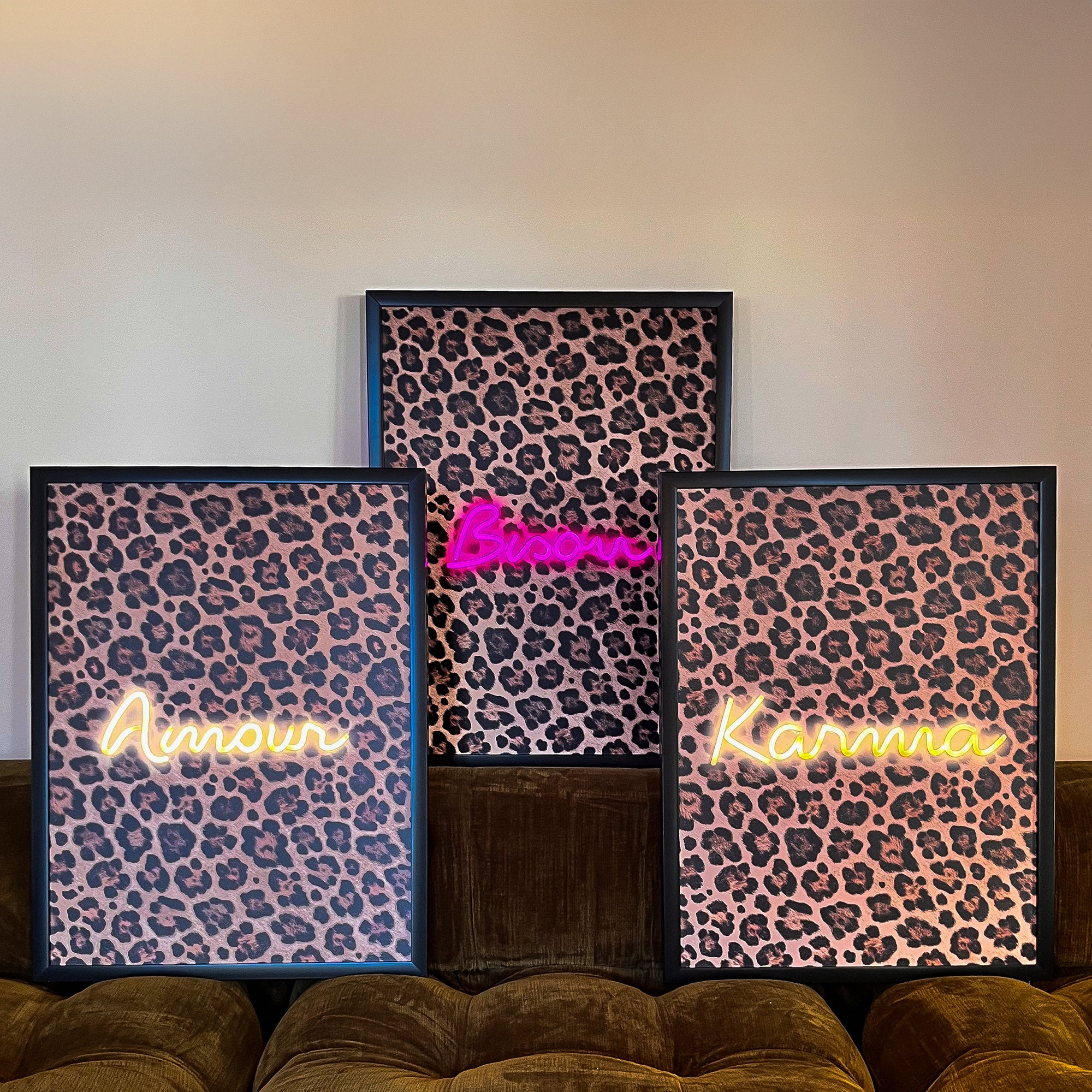 Tableau néon Leo Amour