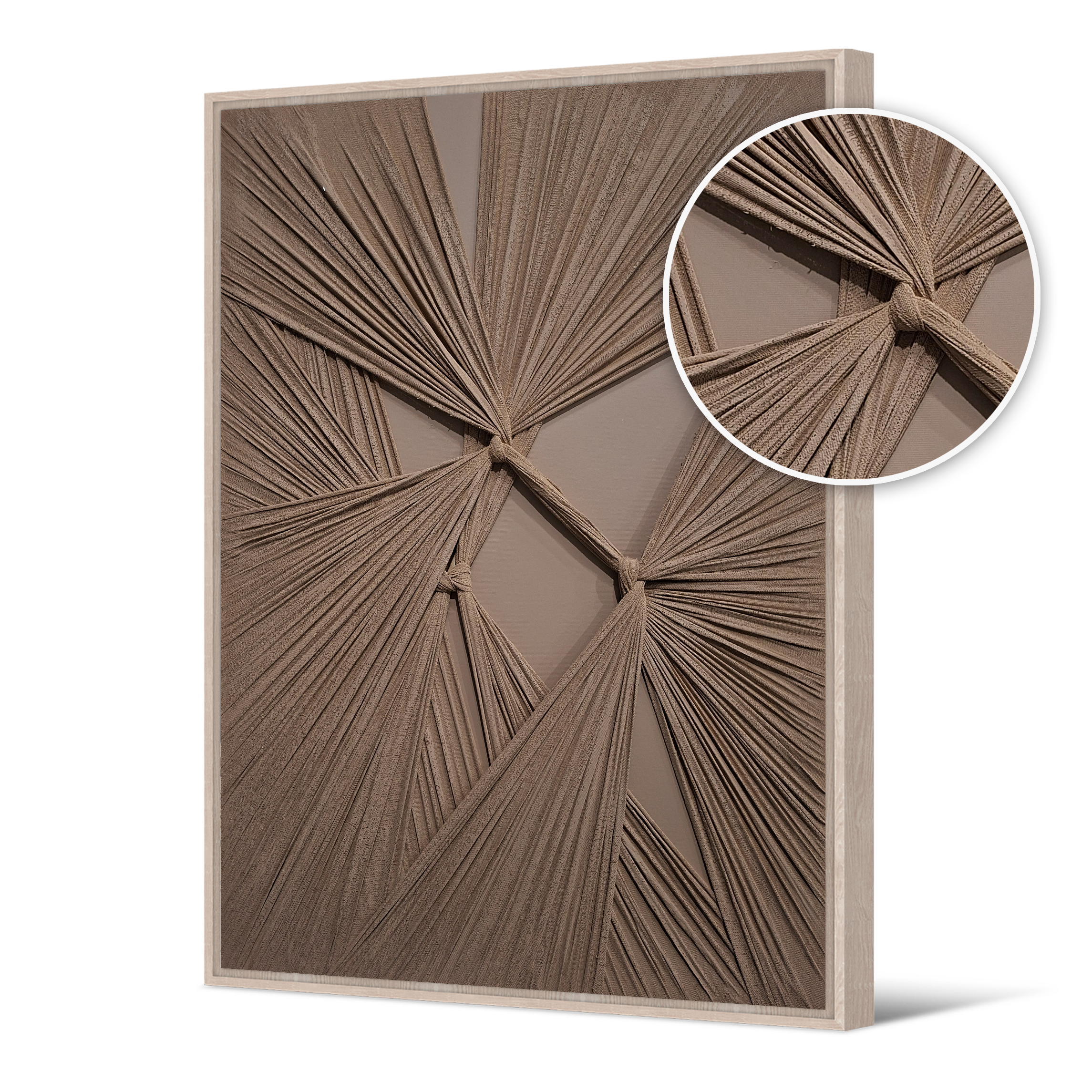 Tableau réhaussé Textile Brown