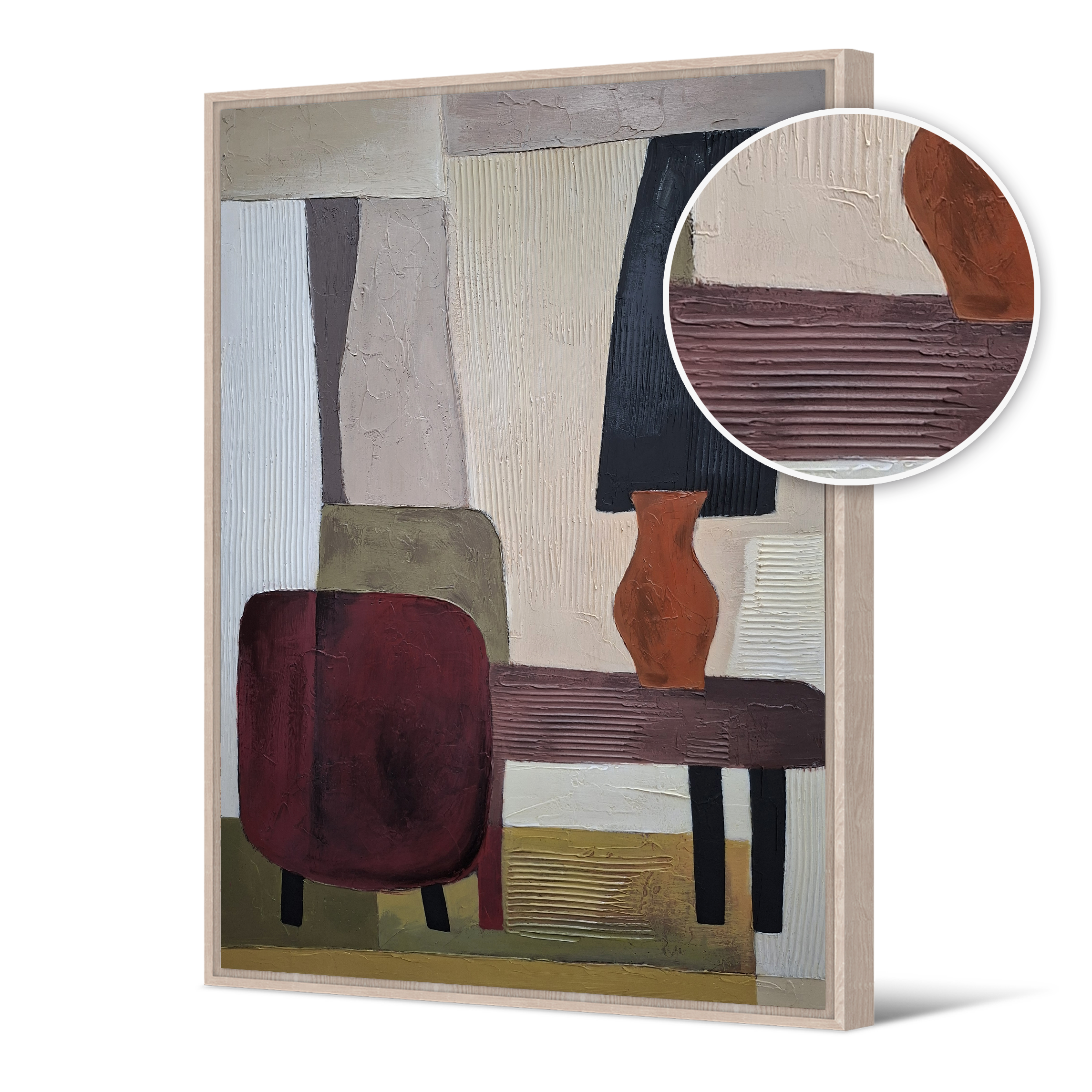 Tableau réhaussé Abstract Painting