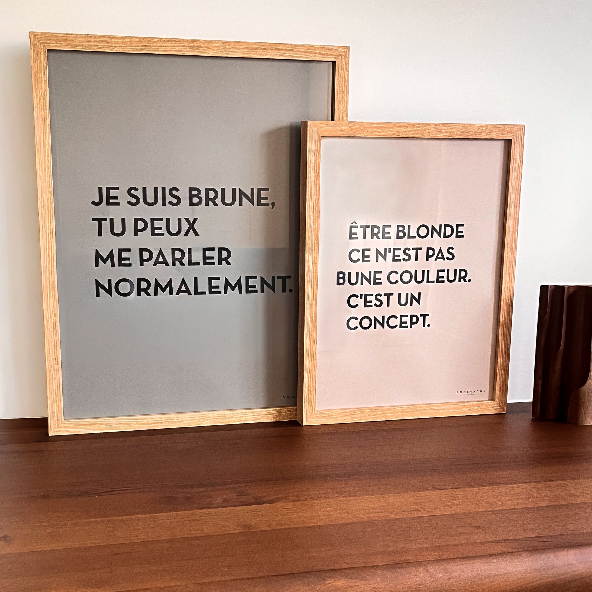 Affiche ou affiche encadrée Brune