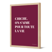Affiche encadrée en papier — modèle Chiche