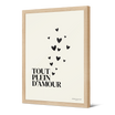 Affiche encadrée en papier — modèle Plein d'Amour