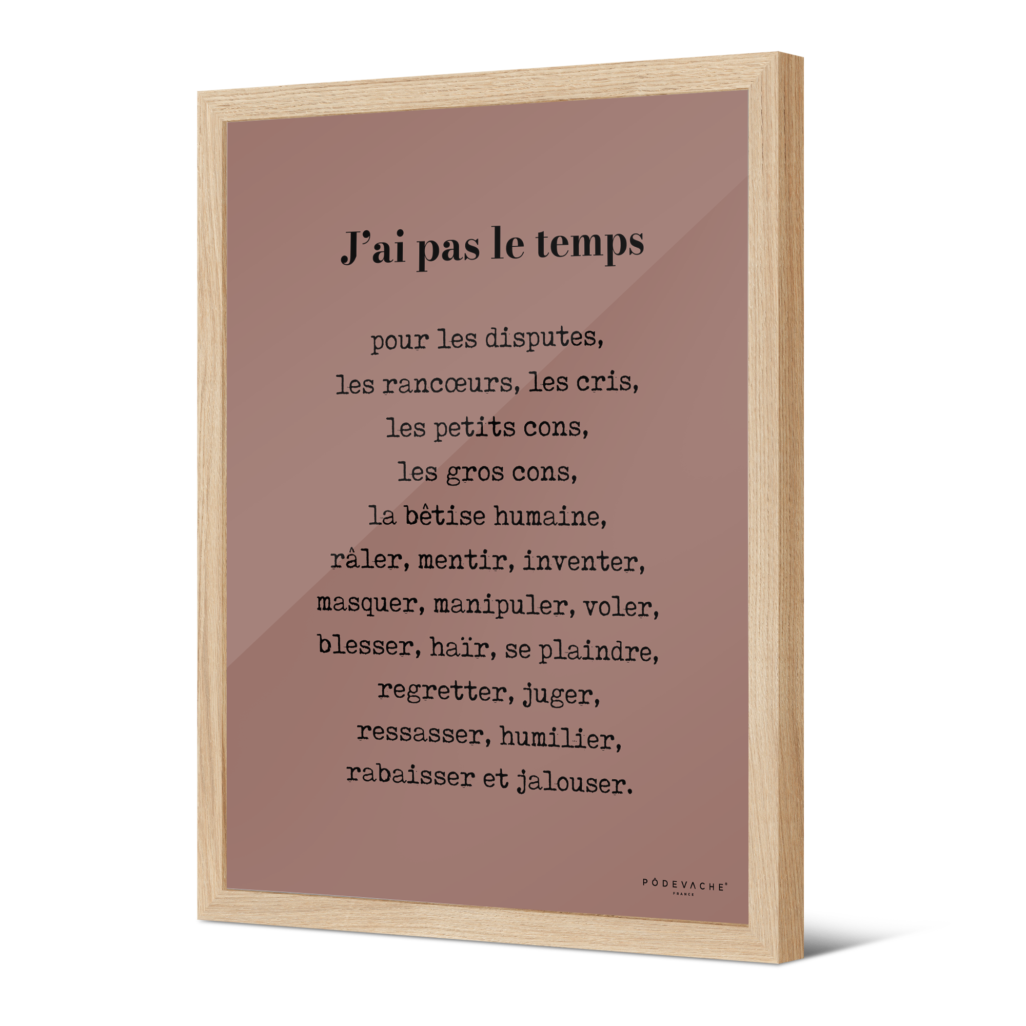 Affiche ou affiche encadrée Pas le Temps