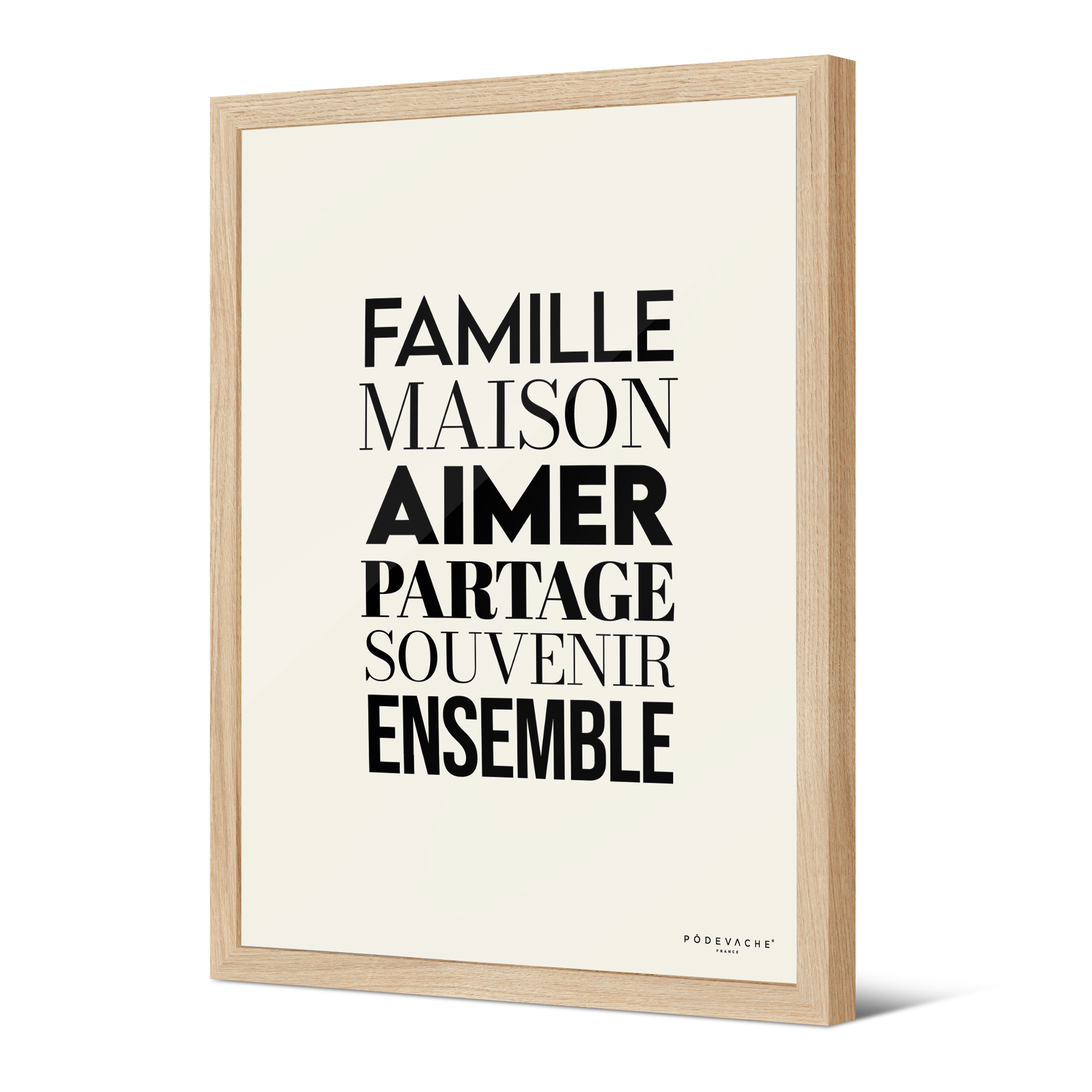 Affiche ou affiche encadrée Famille Partage