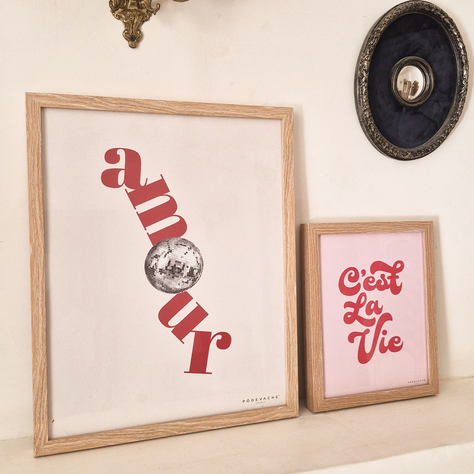 Affiche ou affiche encadrée Amour