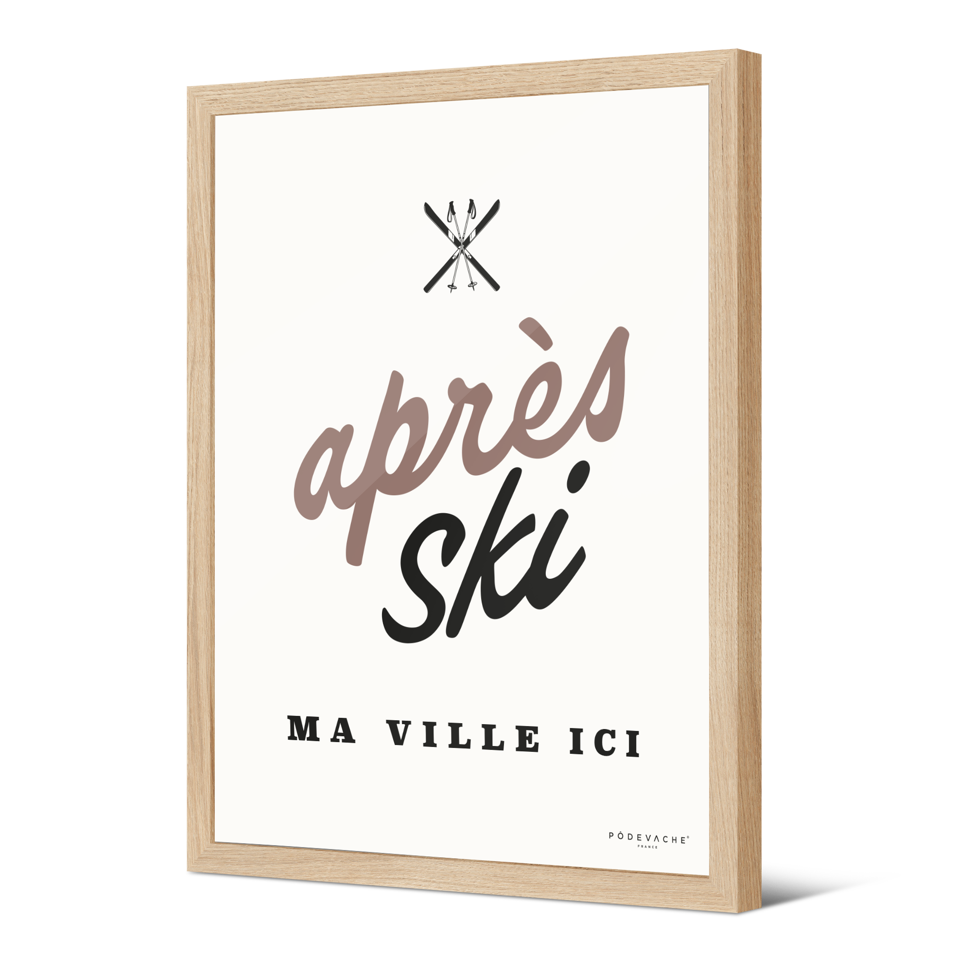 Affiche encadrée personnalisée Après Ski
