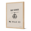 Affiche encadrée personnalisée en papier — modèle Tout Schuss