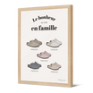Affiche encadrée personnalisée en papier — modèle Bonheur Famille