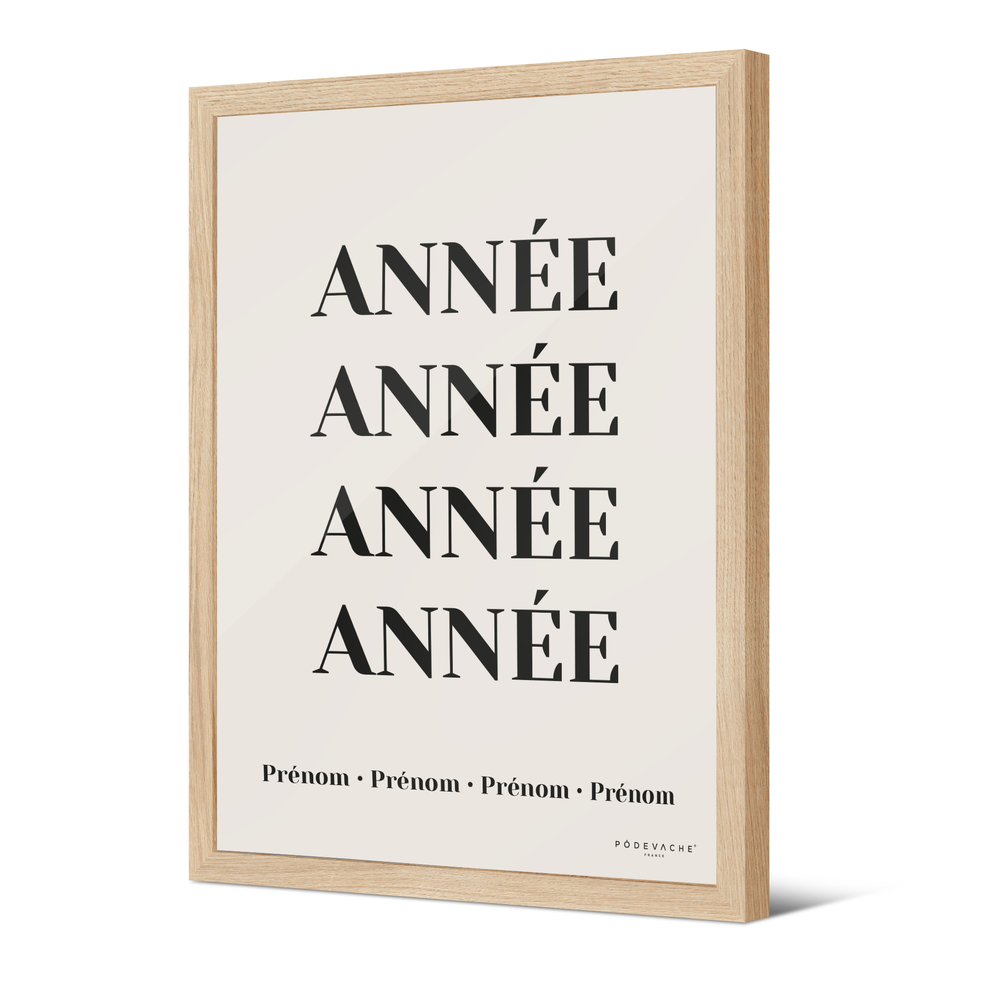 Affiche encadrée personnalisée Dates & Prénoms