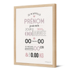 Affiche encadrée personnalisée en papier — modèle Je M'appelle Girl