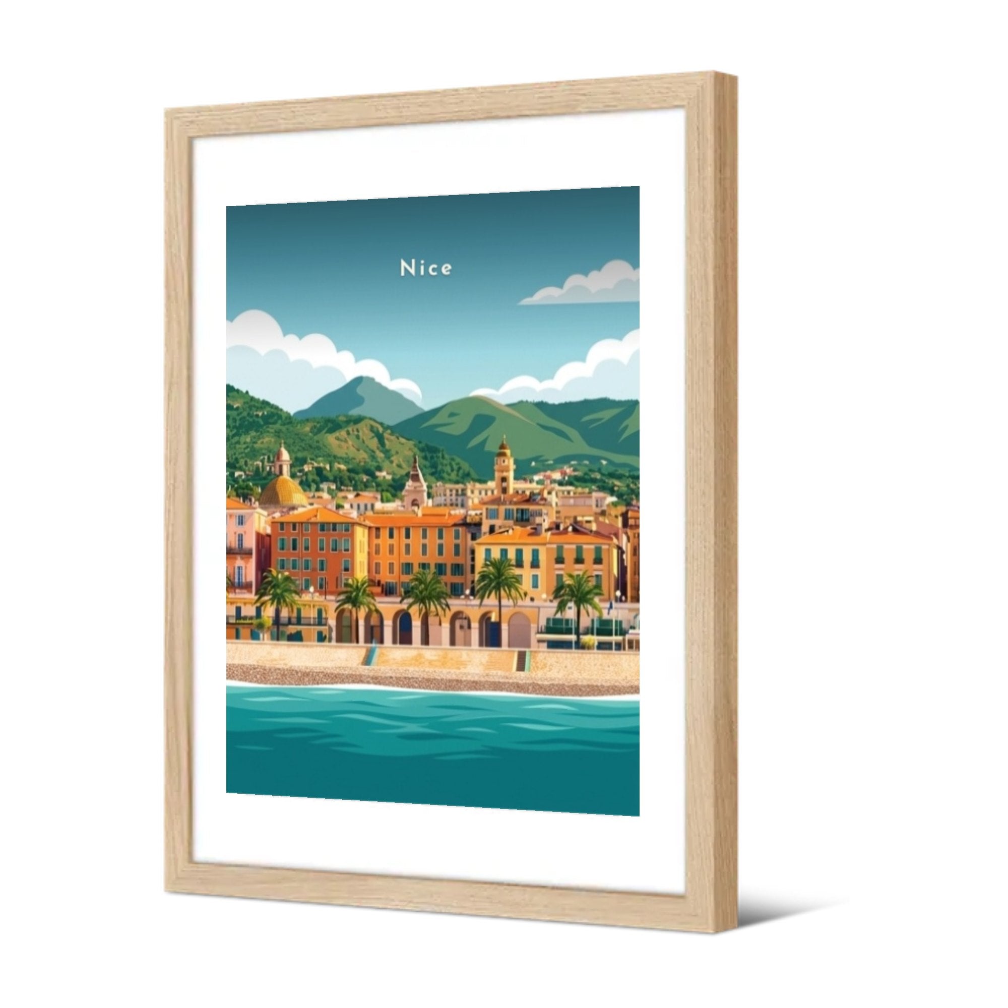 Les Ponchettes et le Vieux-Nice — Pôdevache, encadrée, vue de trois quarts