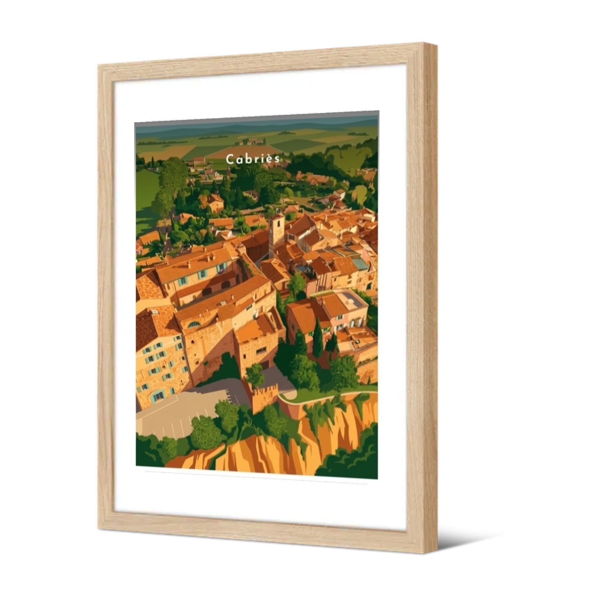 Le château et le vieux village — Pôdevache, encadrée, vue de trois quarts