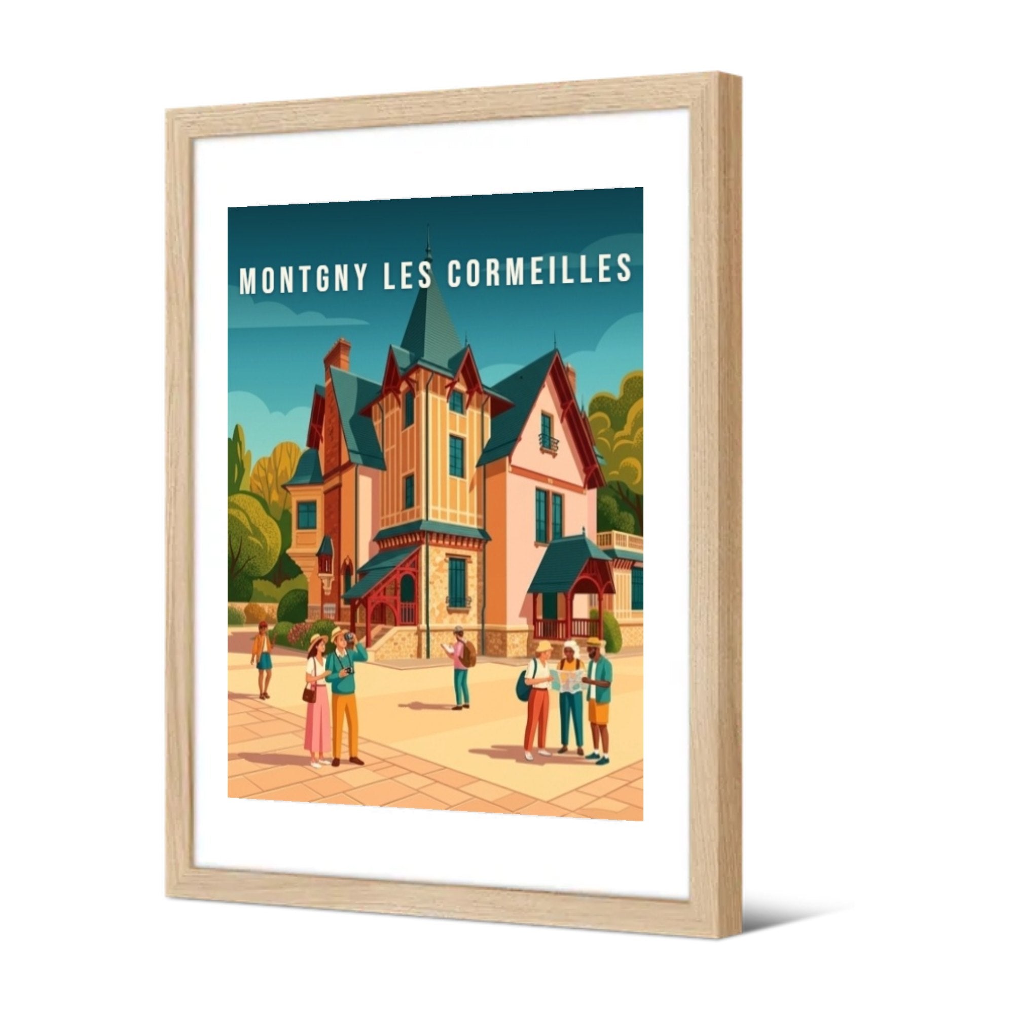 Montgny les Cormeilles — Pôdevache, encadrée, vue de trois quarts