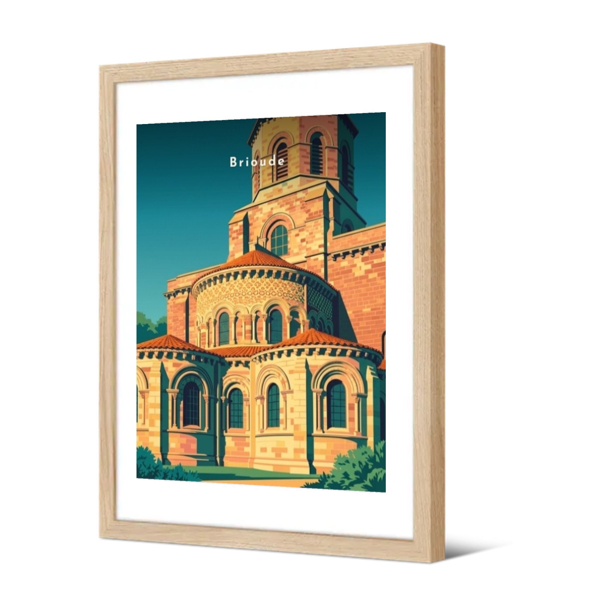 Chevet de la basilique Saint-Julien — Pôdevache, encadrée, vue de trois quarts