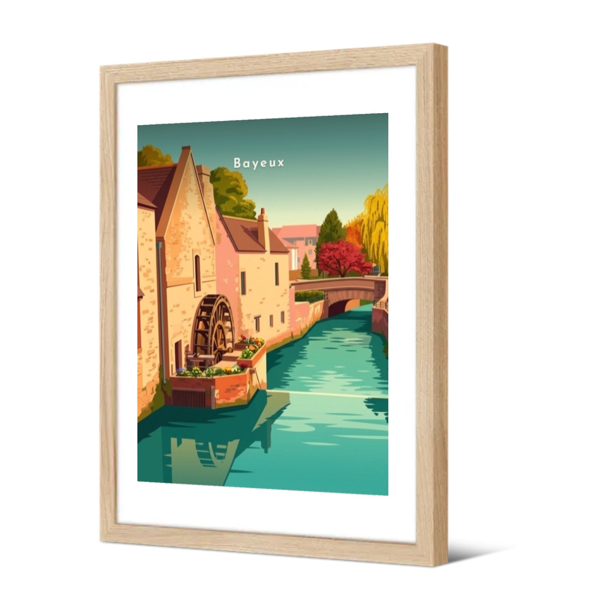 Le moulin sur l'Aure — Pôdevache, encadrée, vue de trois quarts
