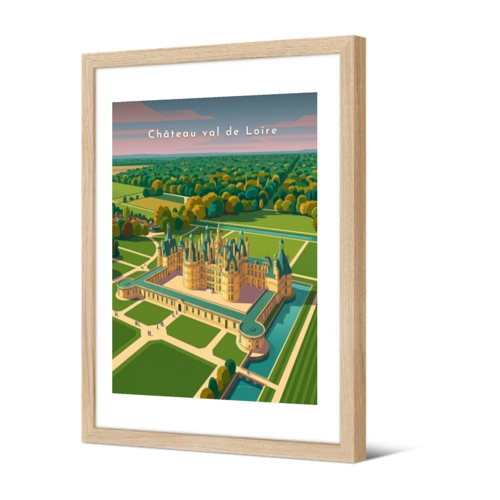 Château val de Loire — Pôdevache, encadrée, vue de trois quarts