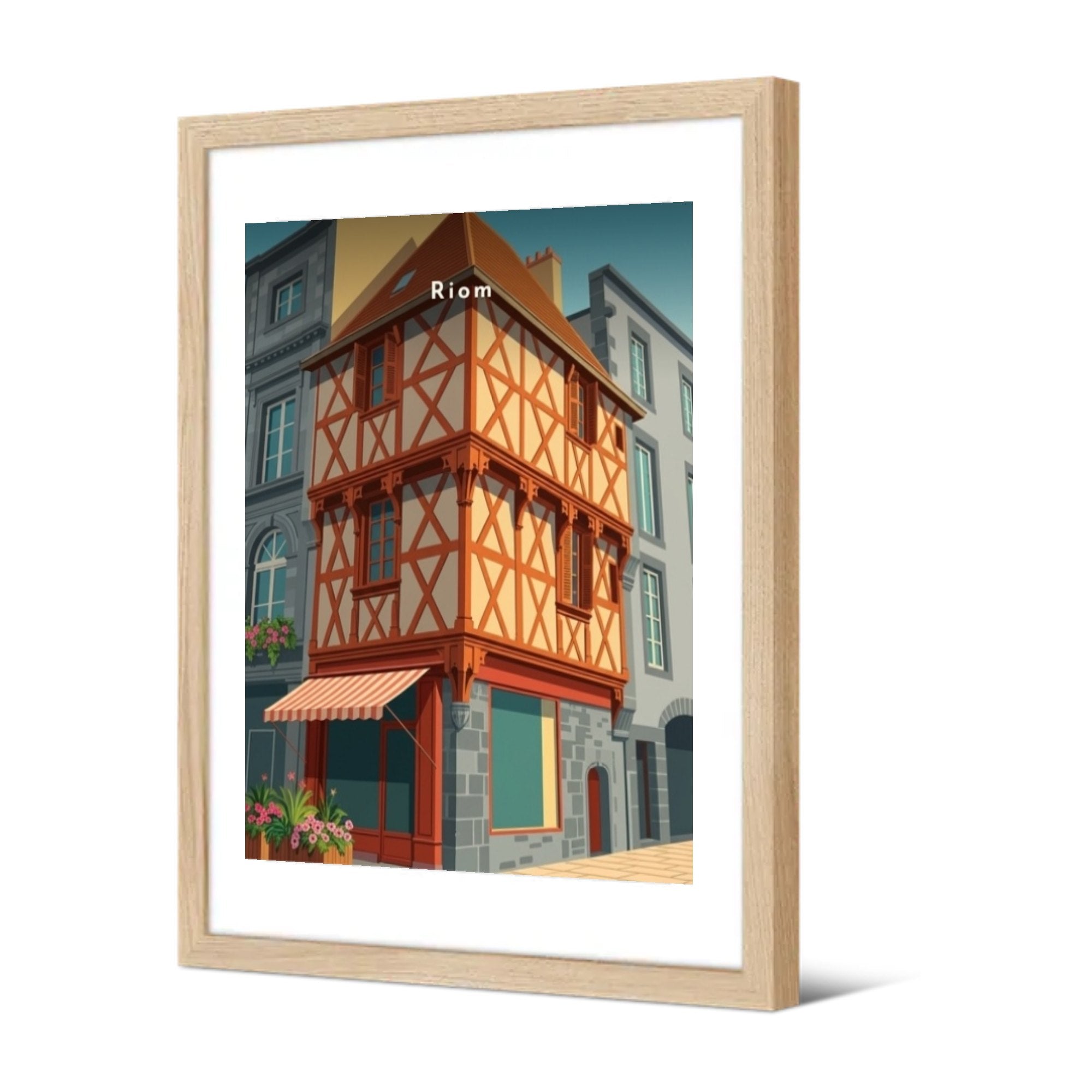 Maison à pans de bois — Pôdevache, encadrée, vue de trois quarts