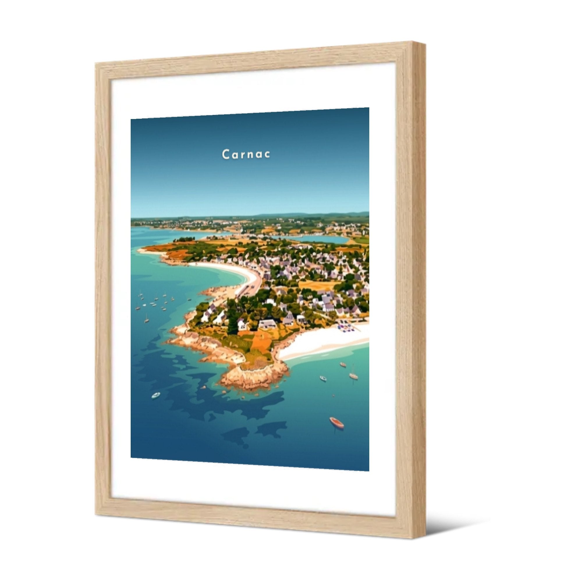 Vue aérienne sur le littoral — Pôdevache, encadrée, vue de trois quarts