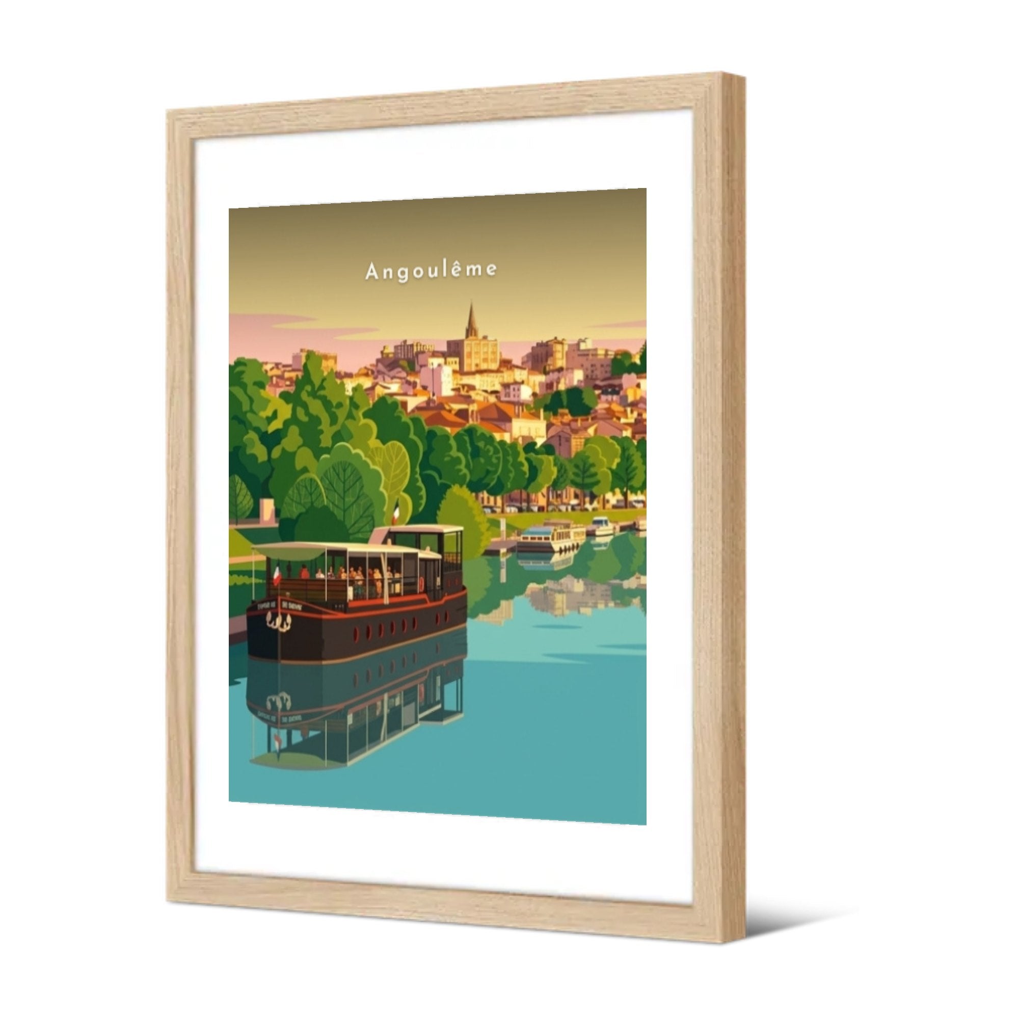 Croisière sur la Charente — Pôdevache, encadrée, vue de trois quarts