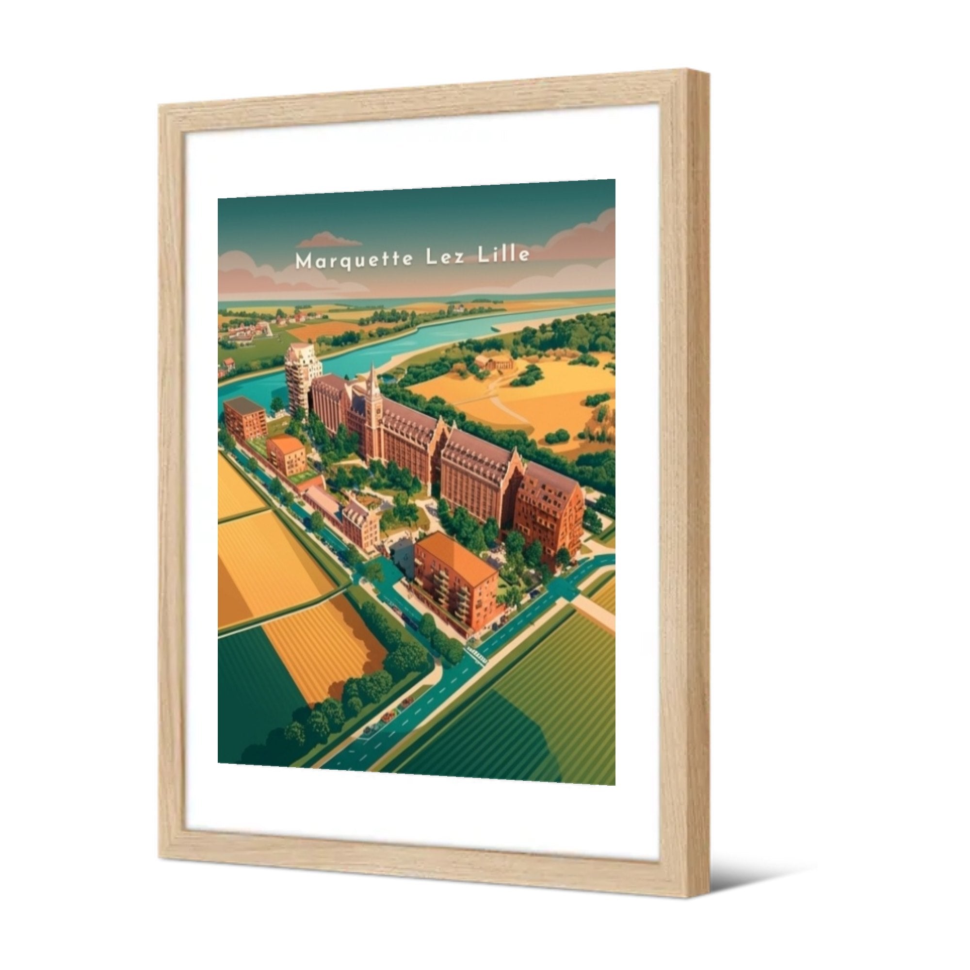 Panorama des Grands Moulins — Pôdevache, encadrée, vue de trois quarts