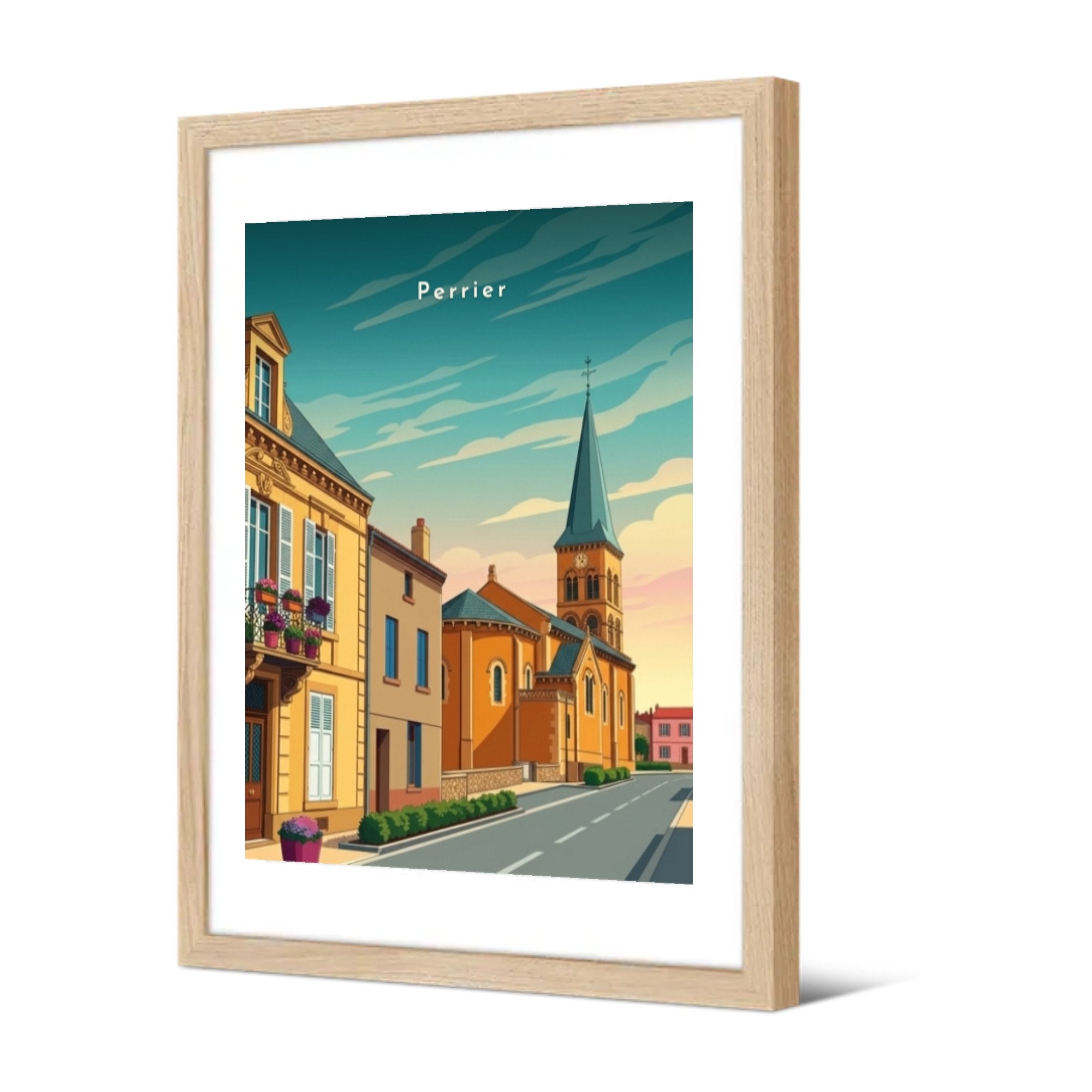 L'église paroissiale — Pôdevache, encadrée, vue de trois quarts