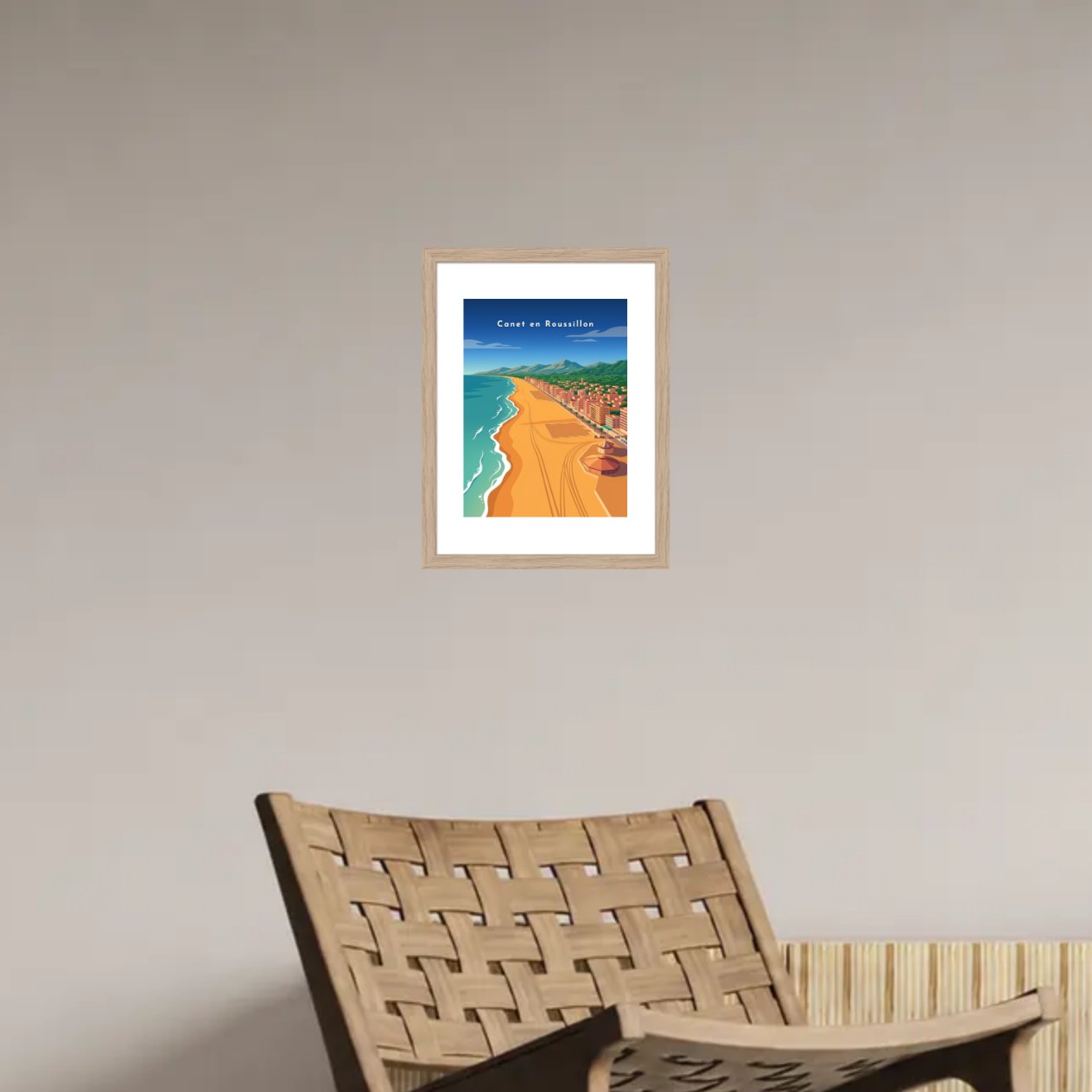 Canet-Plage — Pôdevache, en situation sur un mur