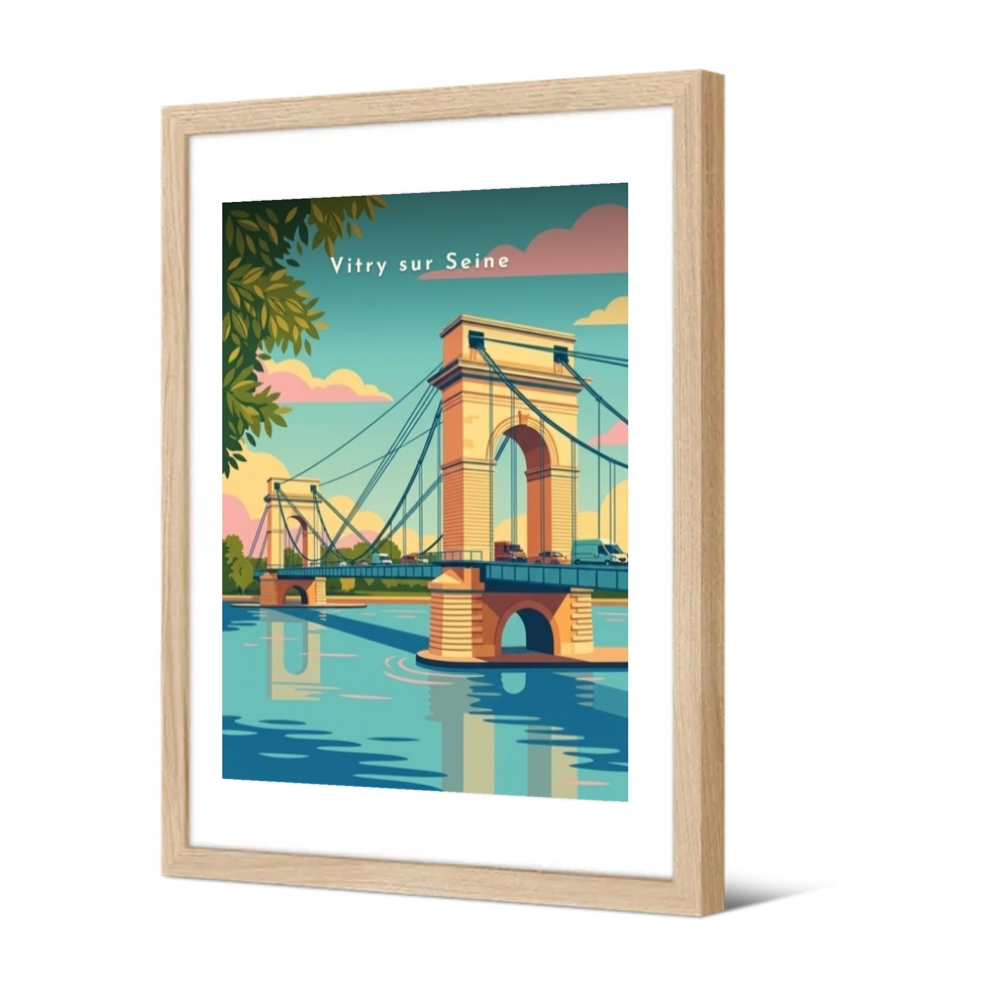 Pont du Port-à-l'Anglais — Pôdevache, encadrée, vue de trois quarts