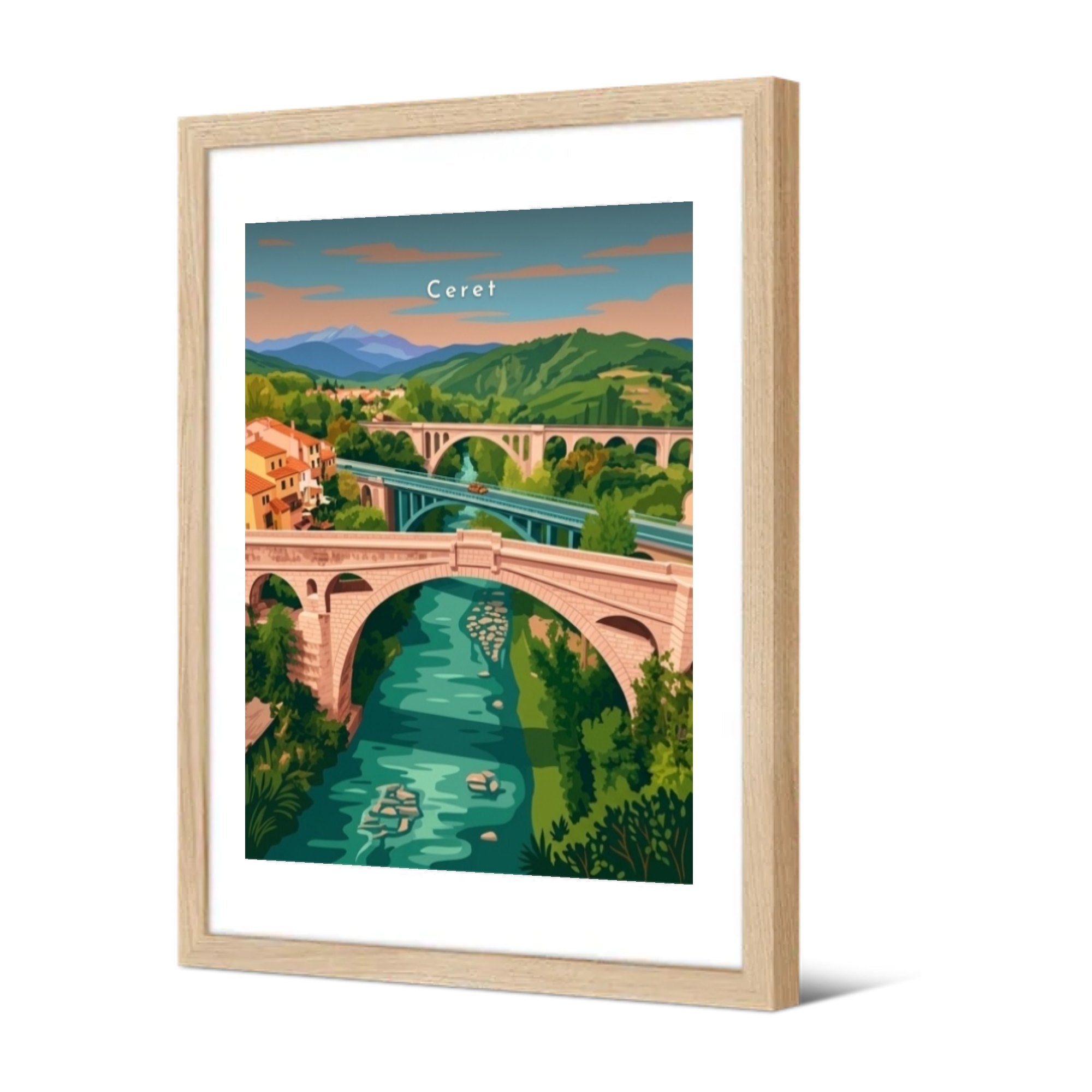 Le Pont du Diable — Pôdevache, encadrée, vue de trois quarts