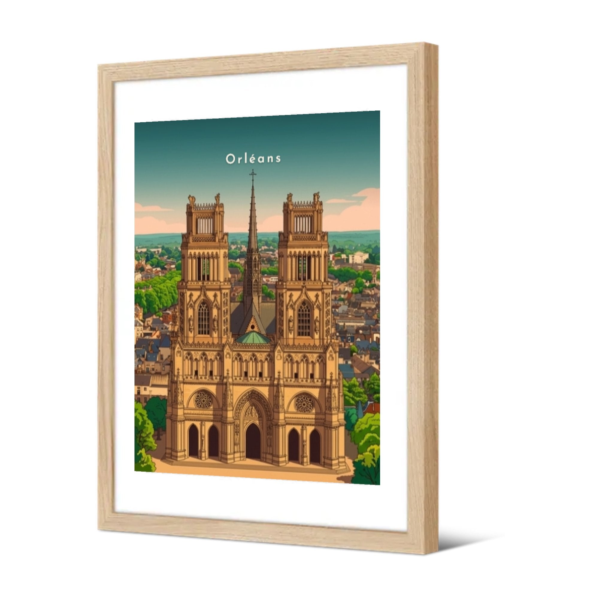 Cathédrale Sainte-Croix — Pôdevache, encadrée, vue de trois quarts