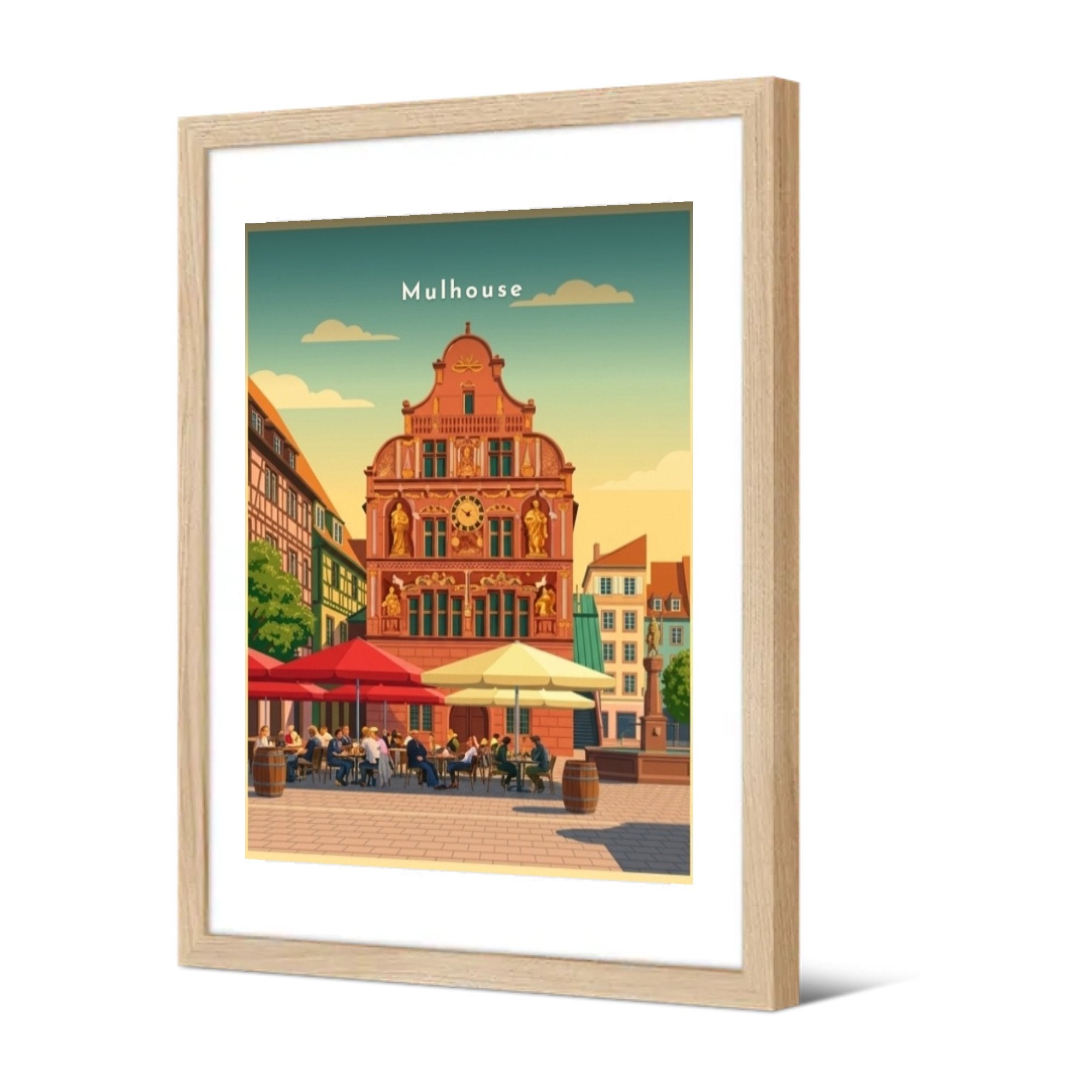 L'Ancien Hôtel de Ville — Pôdevache, encadrée, vue de trois quarts