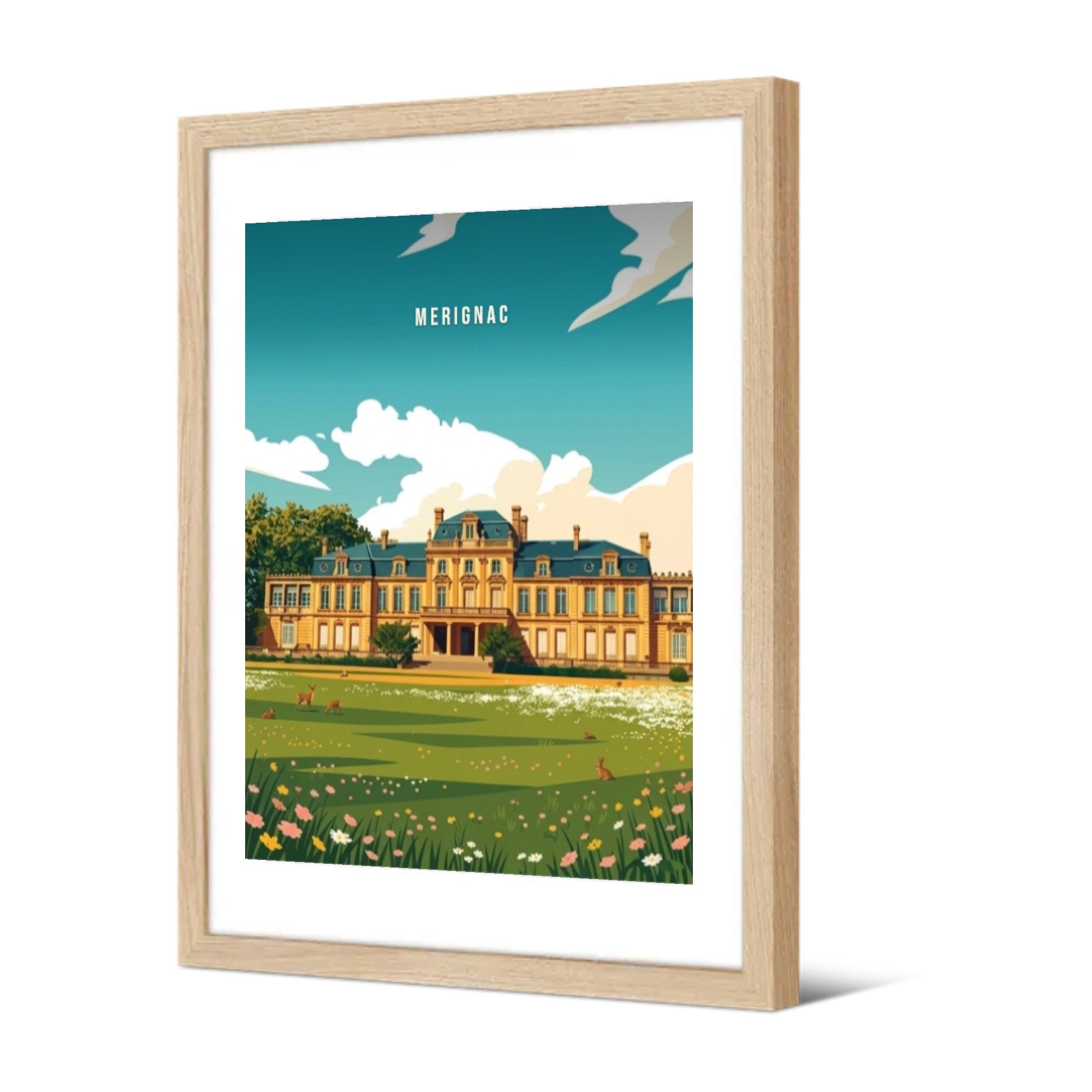 Le château de Bourran — Pôdevache, encadrée, vue de trois quarts