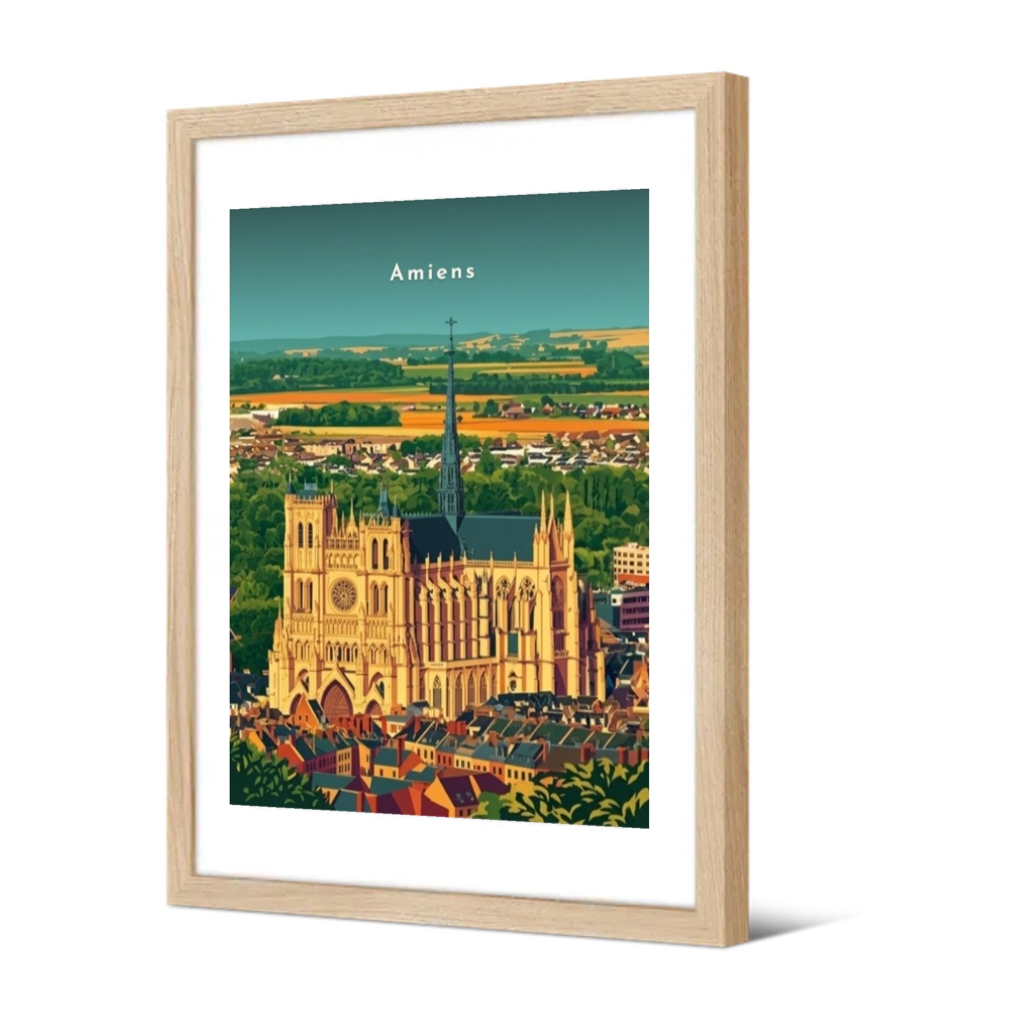 Panorama sur la cathédrale Notre-Dame — Pôdevache, encadrée, vue de trois quarts