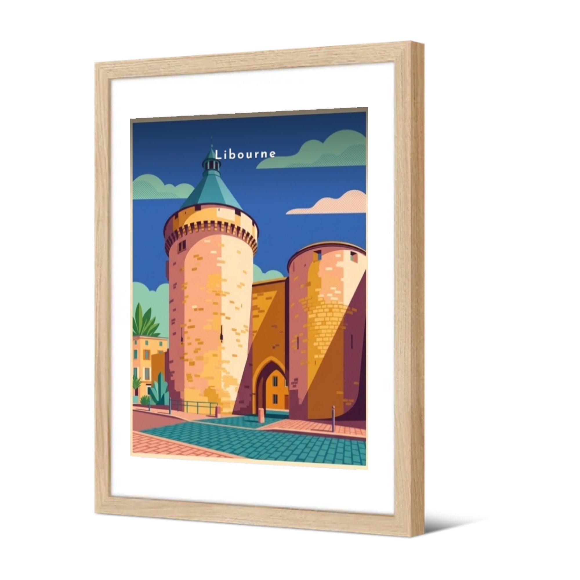 Porte du Grand Port — Pôdevache, encadrée, vue de trois quarts