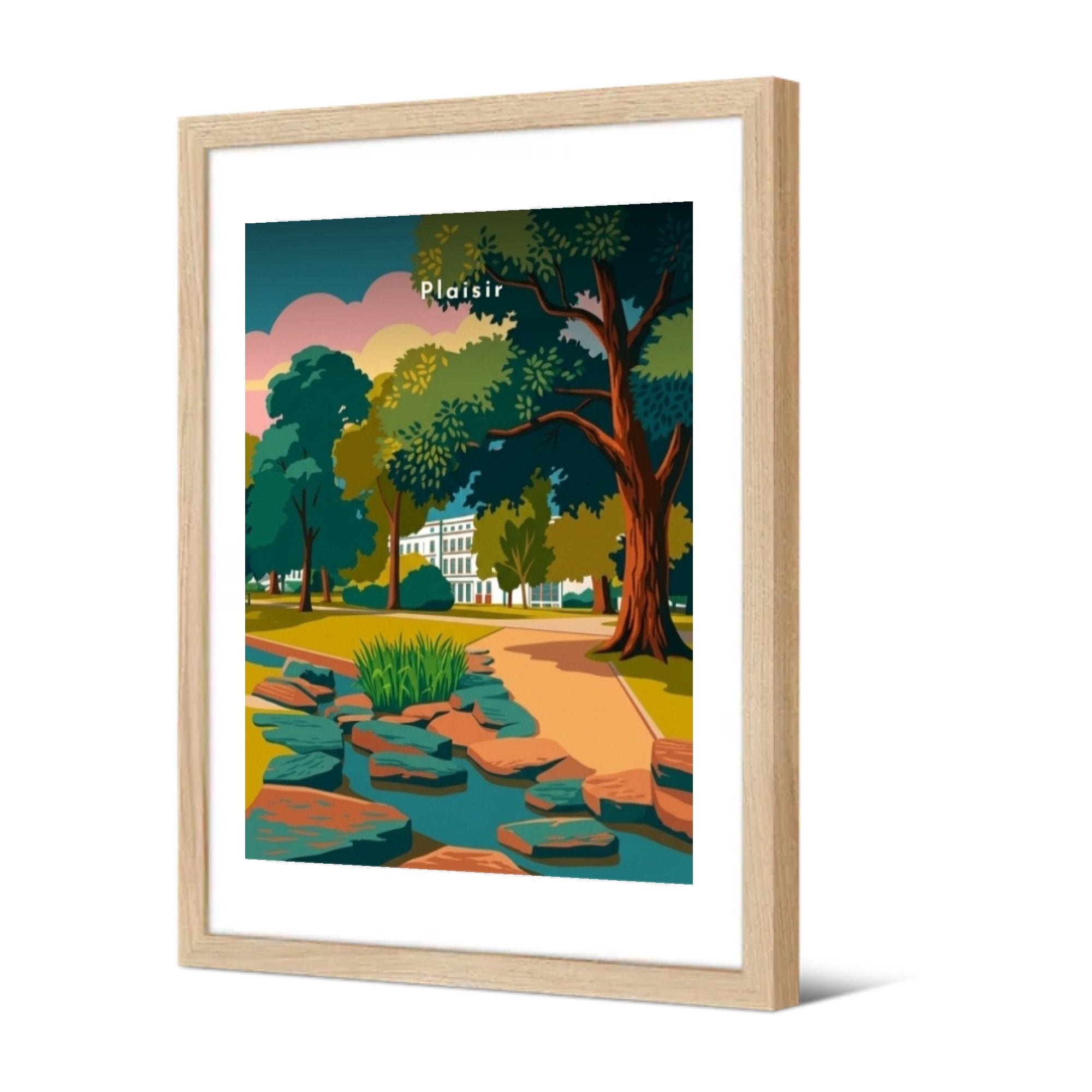 Le parc du château — Pôdevache, encadrée, vue de trois quarts