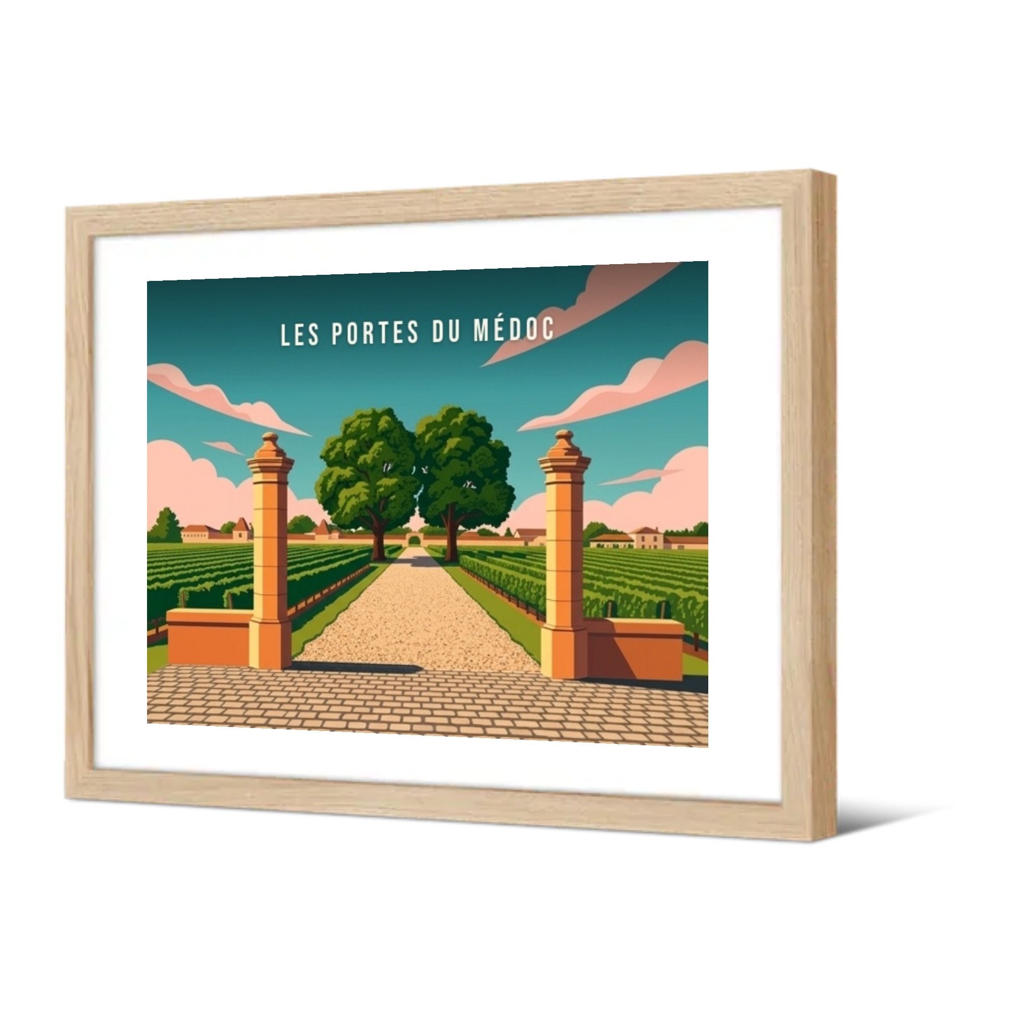 Les Portes du Médoc — Pôdevache, encadrée, vue de trois quarts