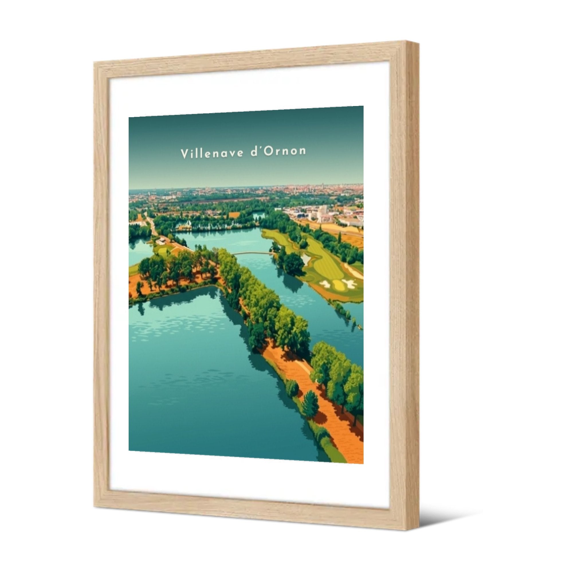 Le golf et le domaine de Geneste — Pôdevache, encadrée, vue de trois quarts