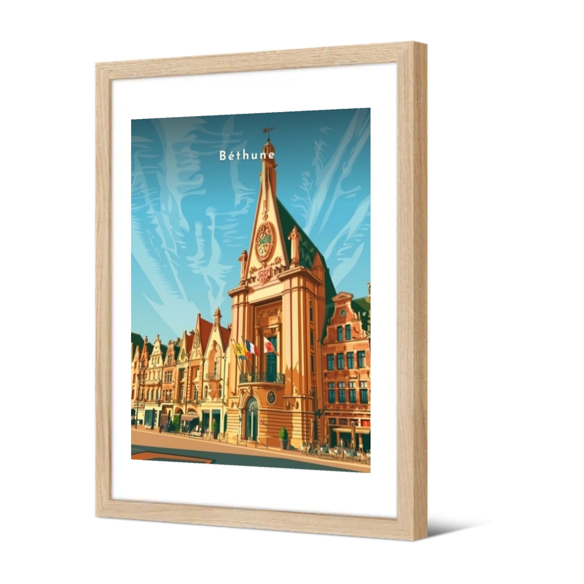 L'Hôtel de Ville — Pôdevache, encadrée, vue de trois quarts