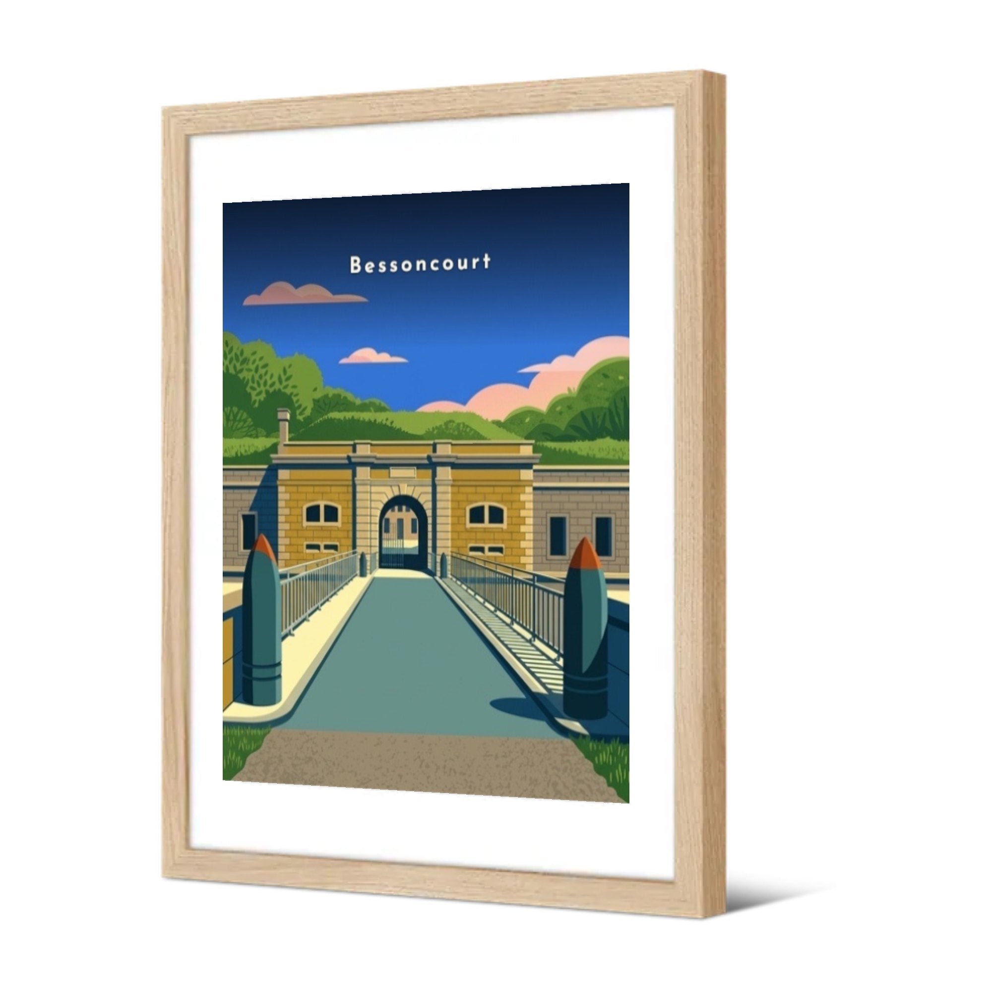 La porte du fort Senarmont — Pôdevache, encadrée, vue de trois quarts