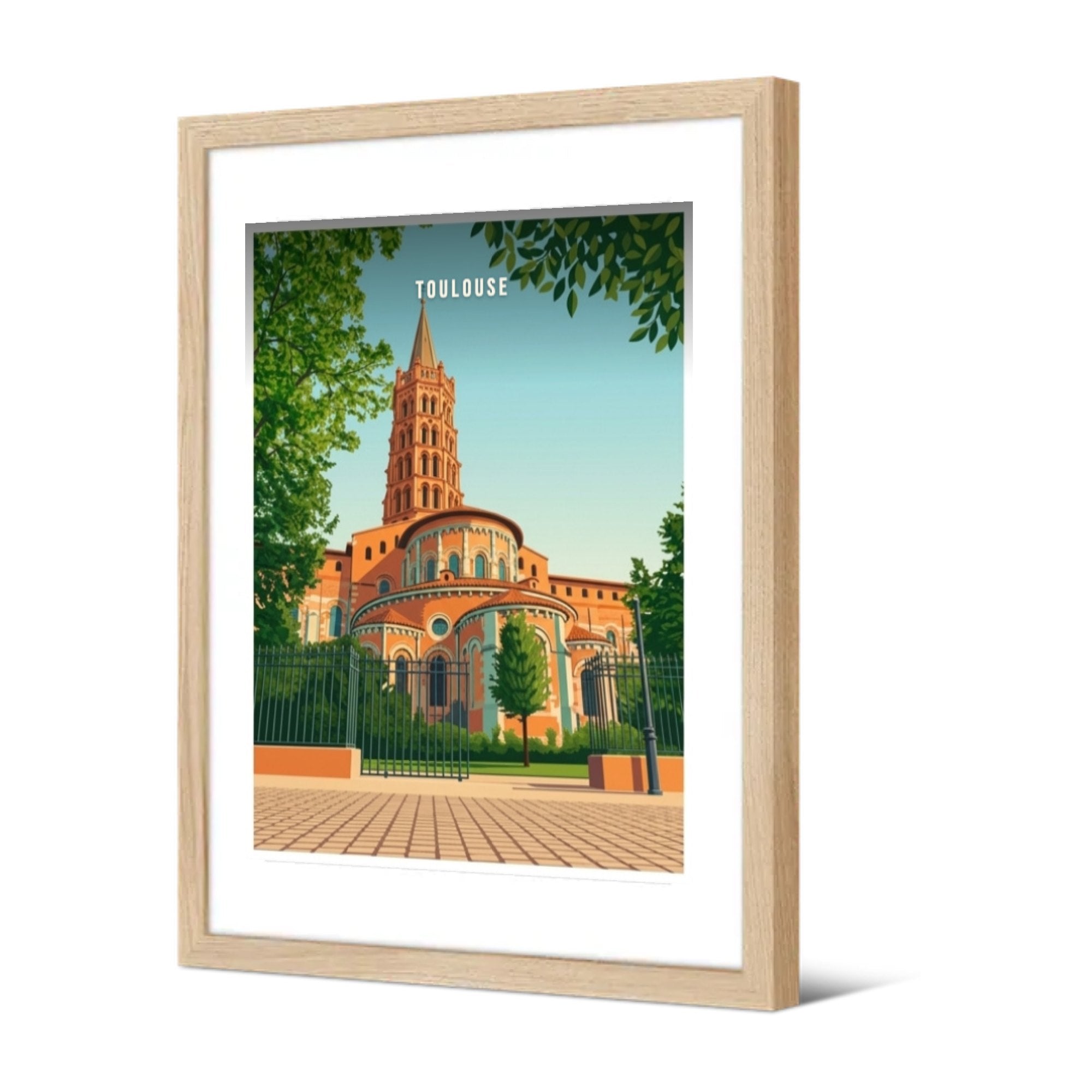 Basilique Saint-Sernin — Pôdevache, encadrée, vue de trois quarts