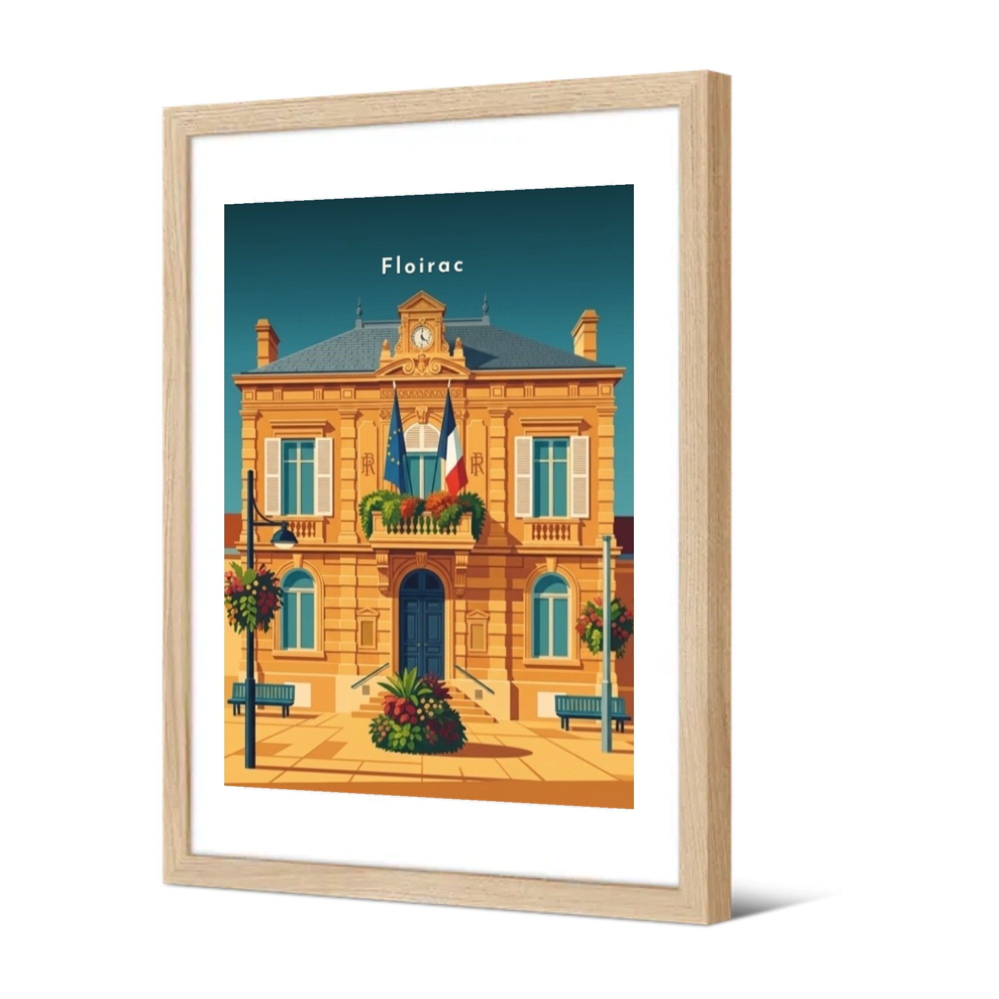 L'Hôtel de Ville — Pôdevache, encadrée, vue de trois quarts
