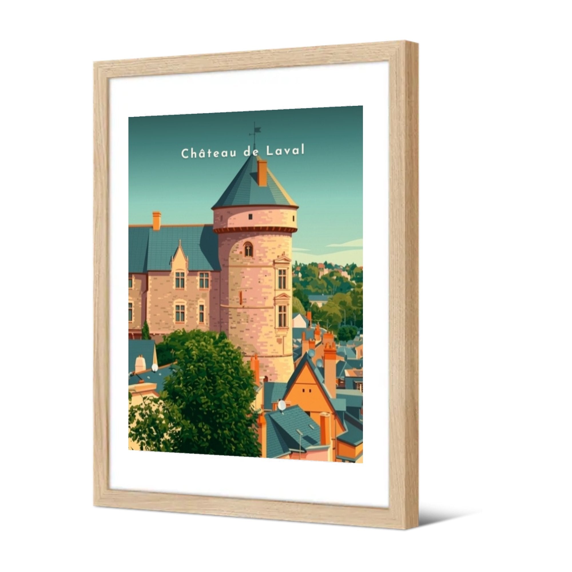 Château de Laval — Pôdevache, encadrée, vue de trois quarts