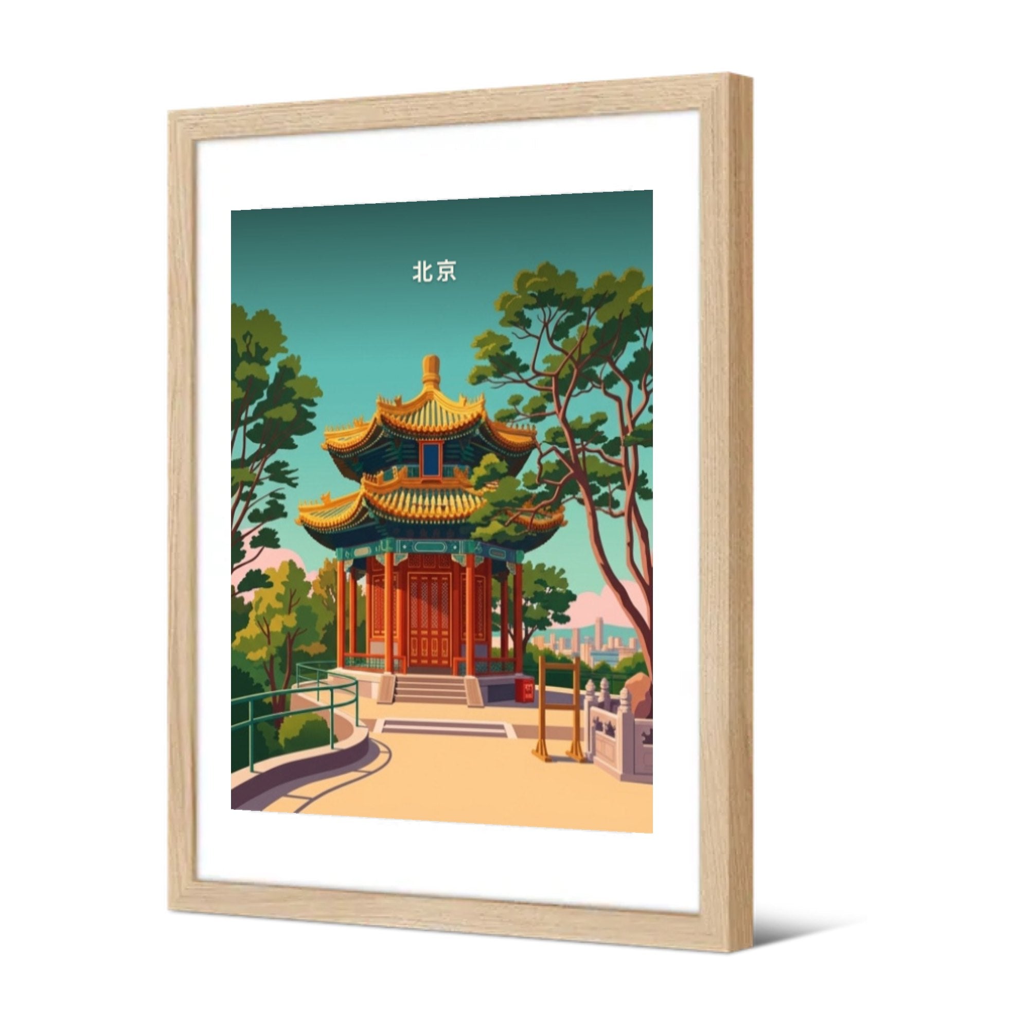 Pékin — Pôdevache, encadrée, vue de trois quarts